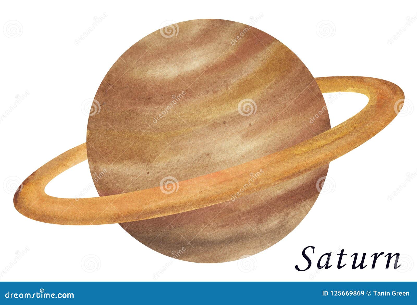 Сатурн гуашью