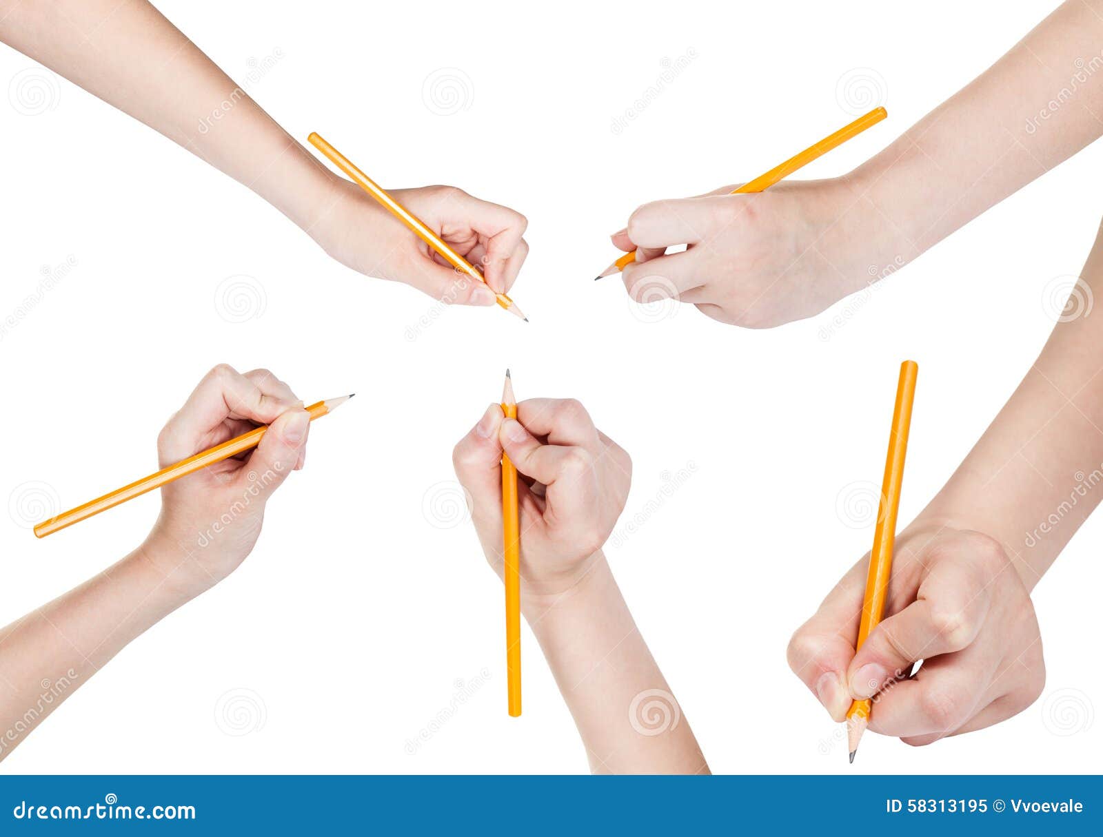 Satz Hande Zeichnen Durch Den Lokalisierten Bleistift Stockbild Bild Von Anstrich Hand