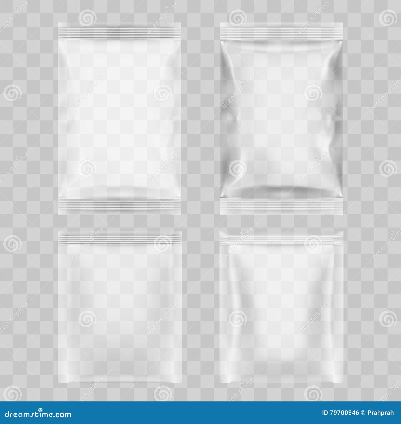 Satz Transparente Verpackung Fur Snacke Chips Zucker Gewurze Oder Anderes Lebensmittel Stock Abbildung Illustration Von Transparente Fur