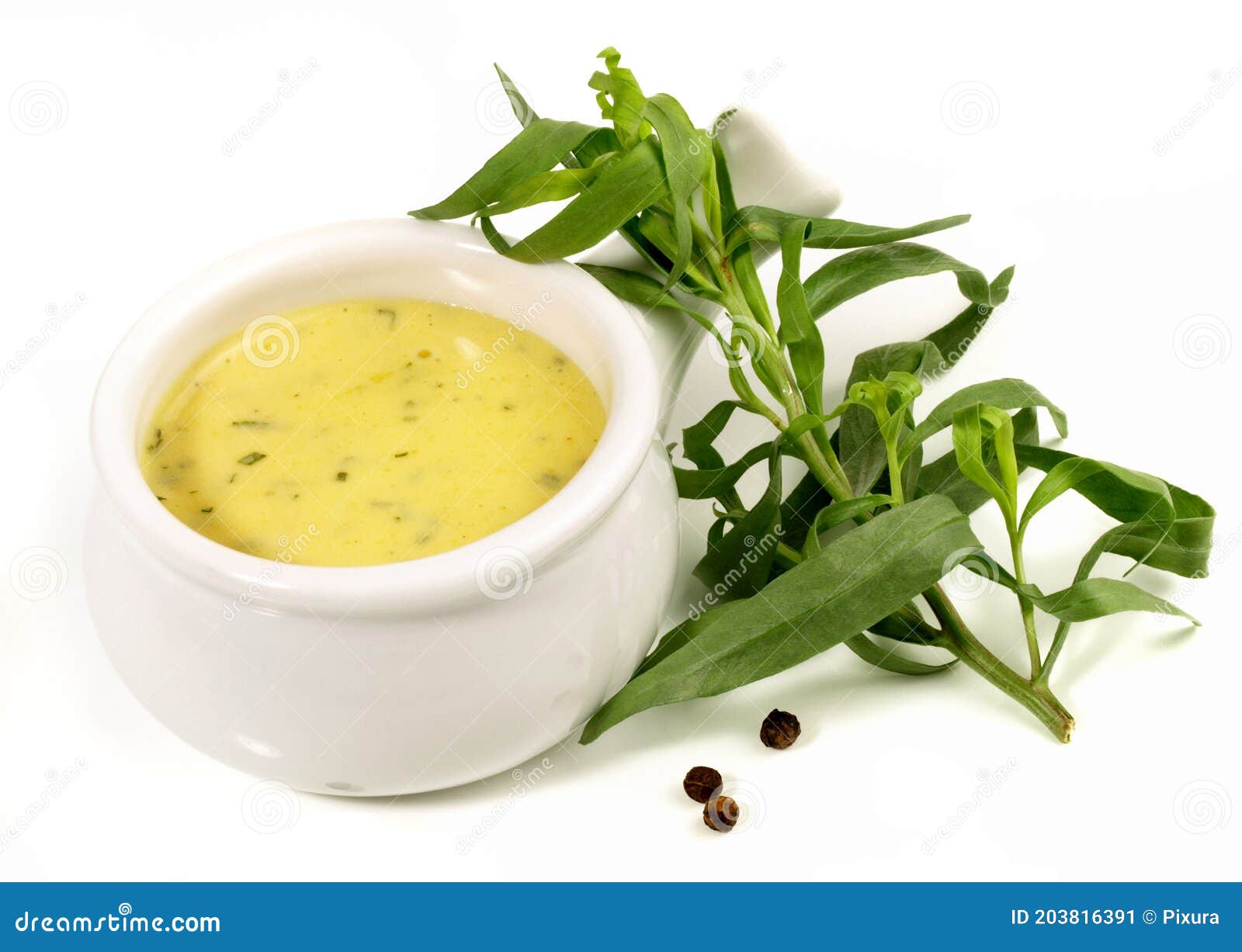 Sauce Bearnaise on White Background Isolated Stock Image Image of
