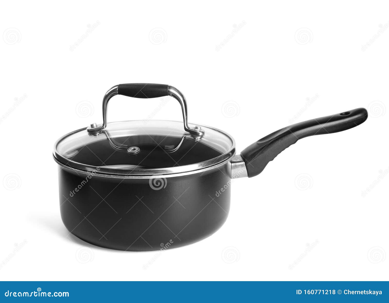 Sauce Pan with Lid Isolated Stock Photo Image of metal, making 160771218