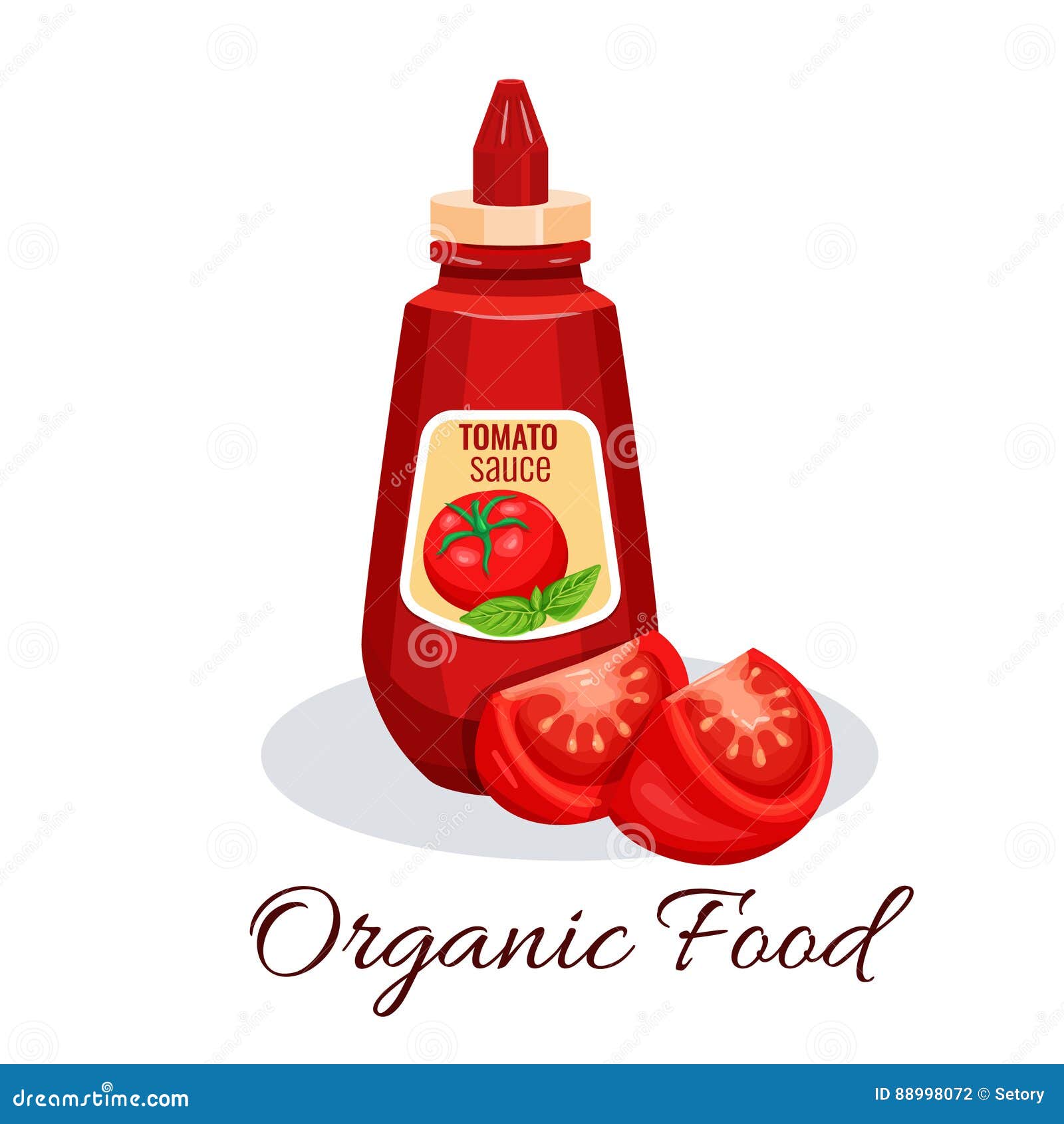 Sauce tomate, ketchup illustration de vecteur. Illustration du fond