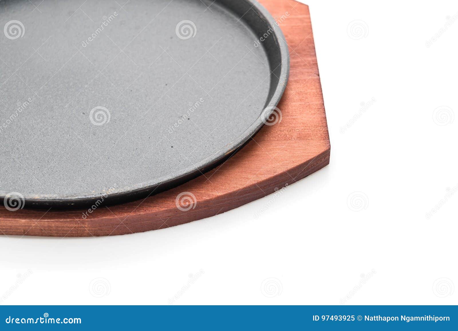 Saucepan (Hot plate) steak stock image. Image of round 97493925