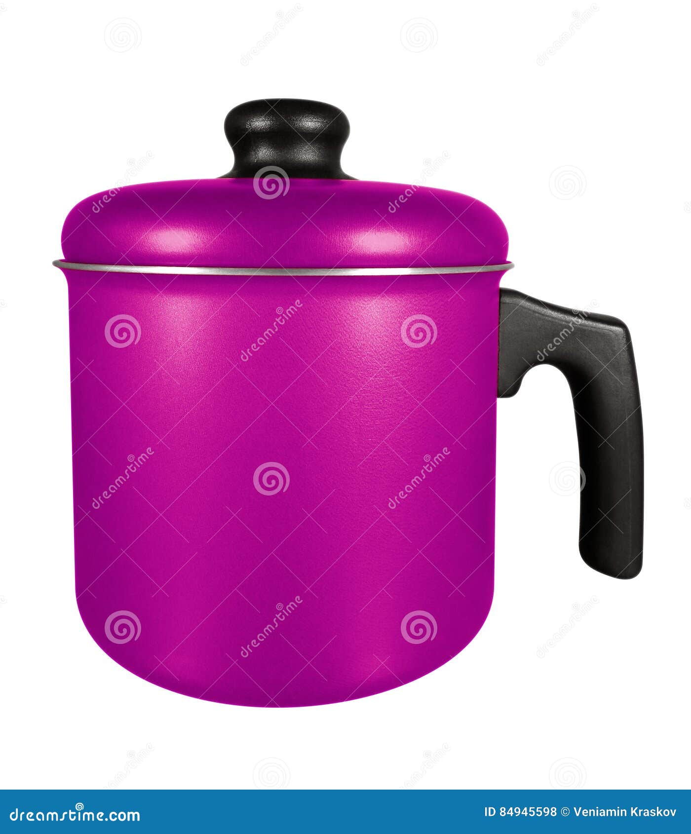Saucepan isolated pink stock photo. Image of shiny 84945598