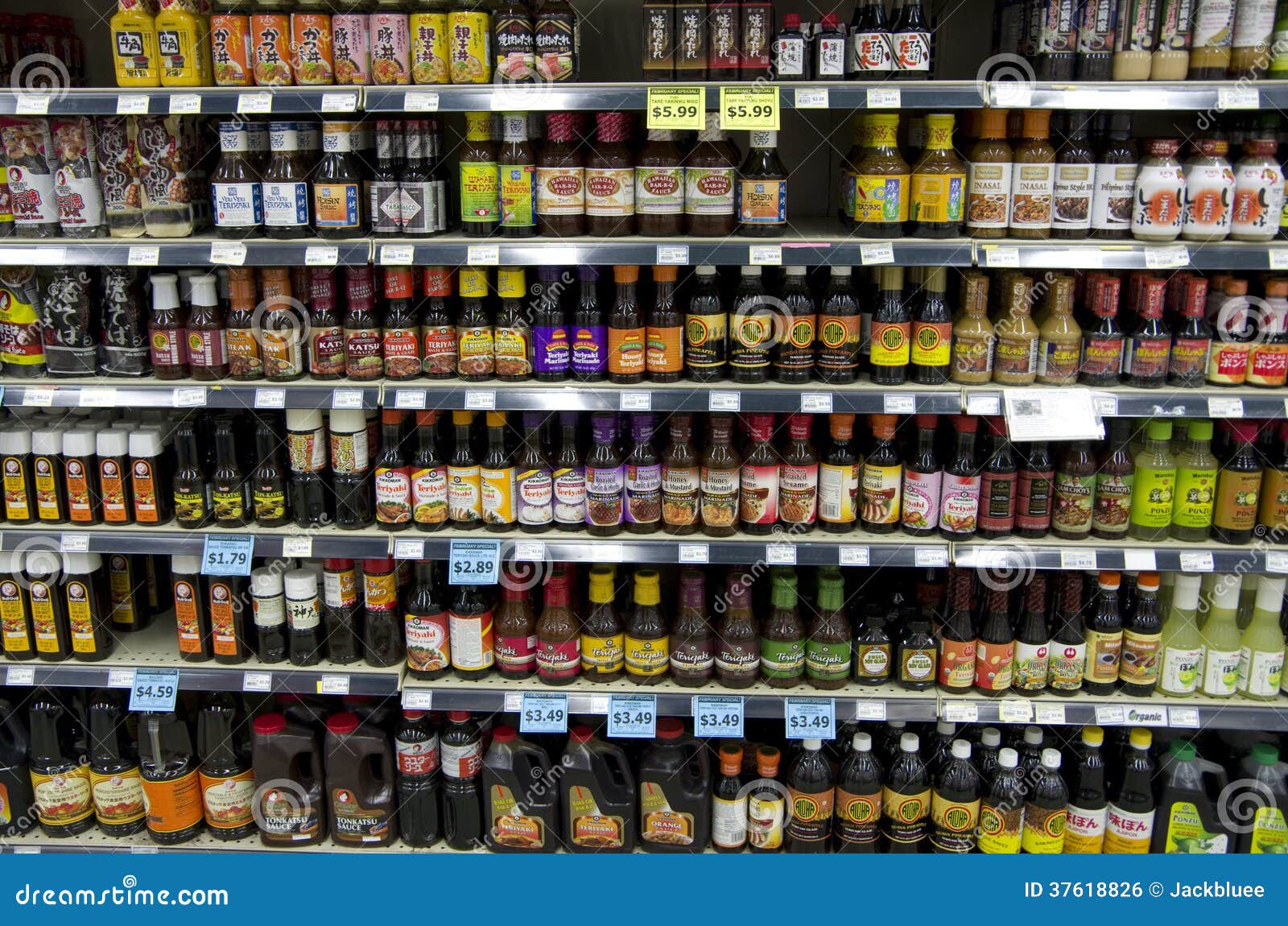 Sauces and Ingredients Asian Market Editorial Photo Image of japanese