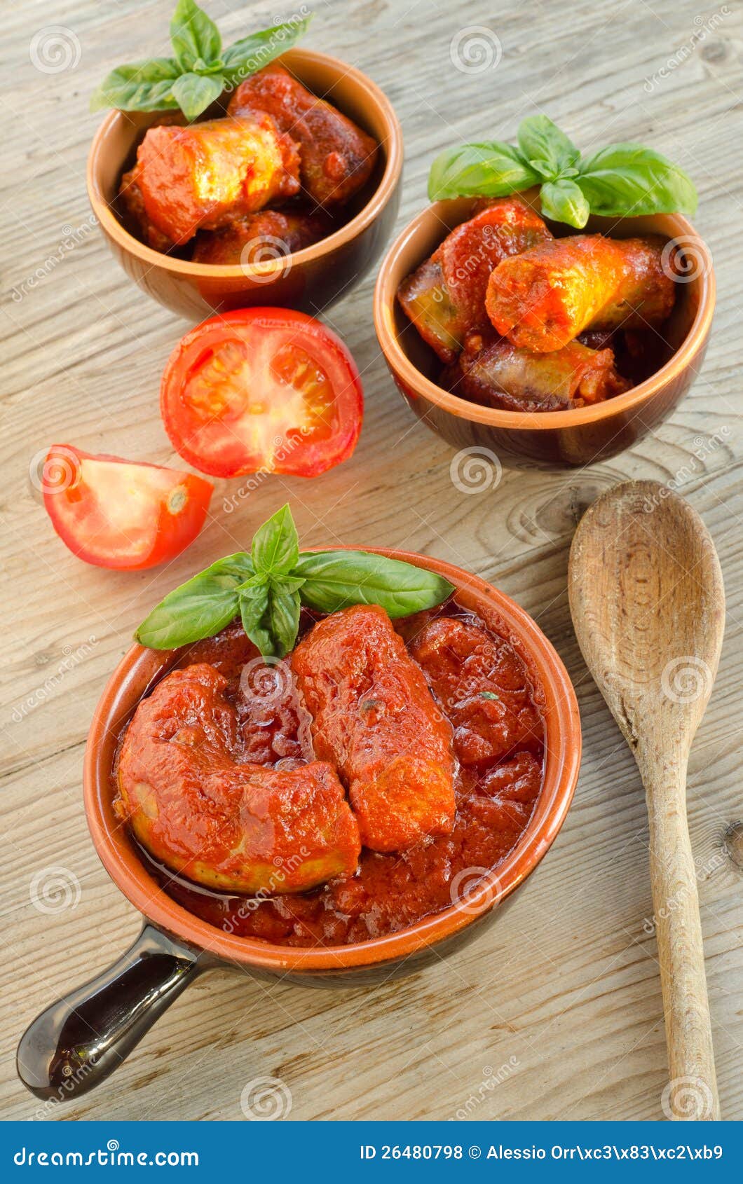 Saucisse De Proc Avec La Sauce Tomate Photo stock Image du saucisse