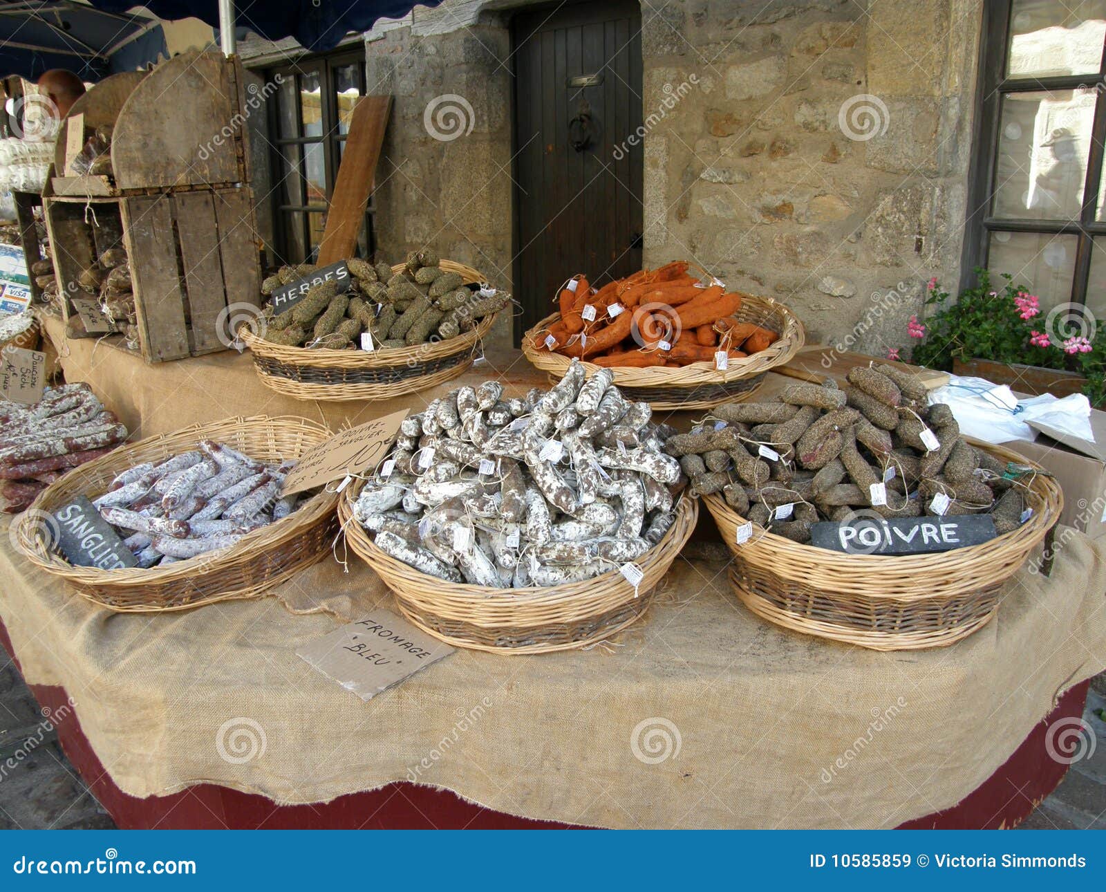 Saucisson Sec stock image. Image of pepper, sausage, poivre - 10585859