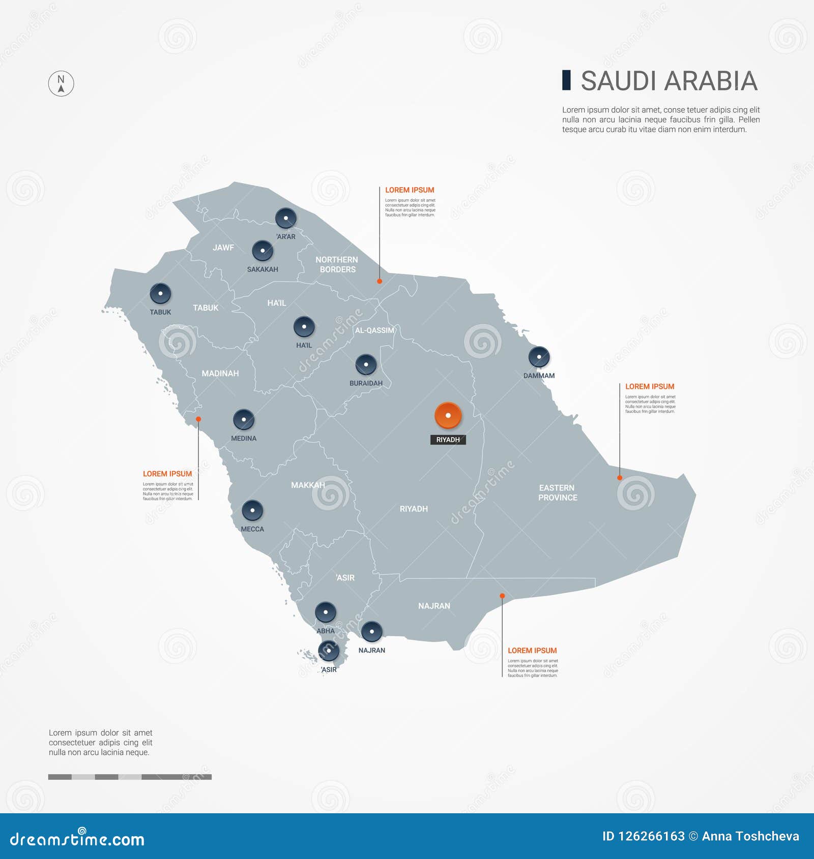 saudi arabia infographic map  .