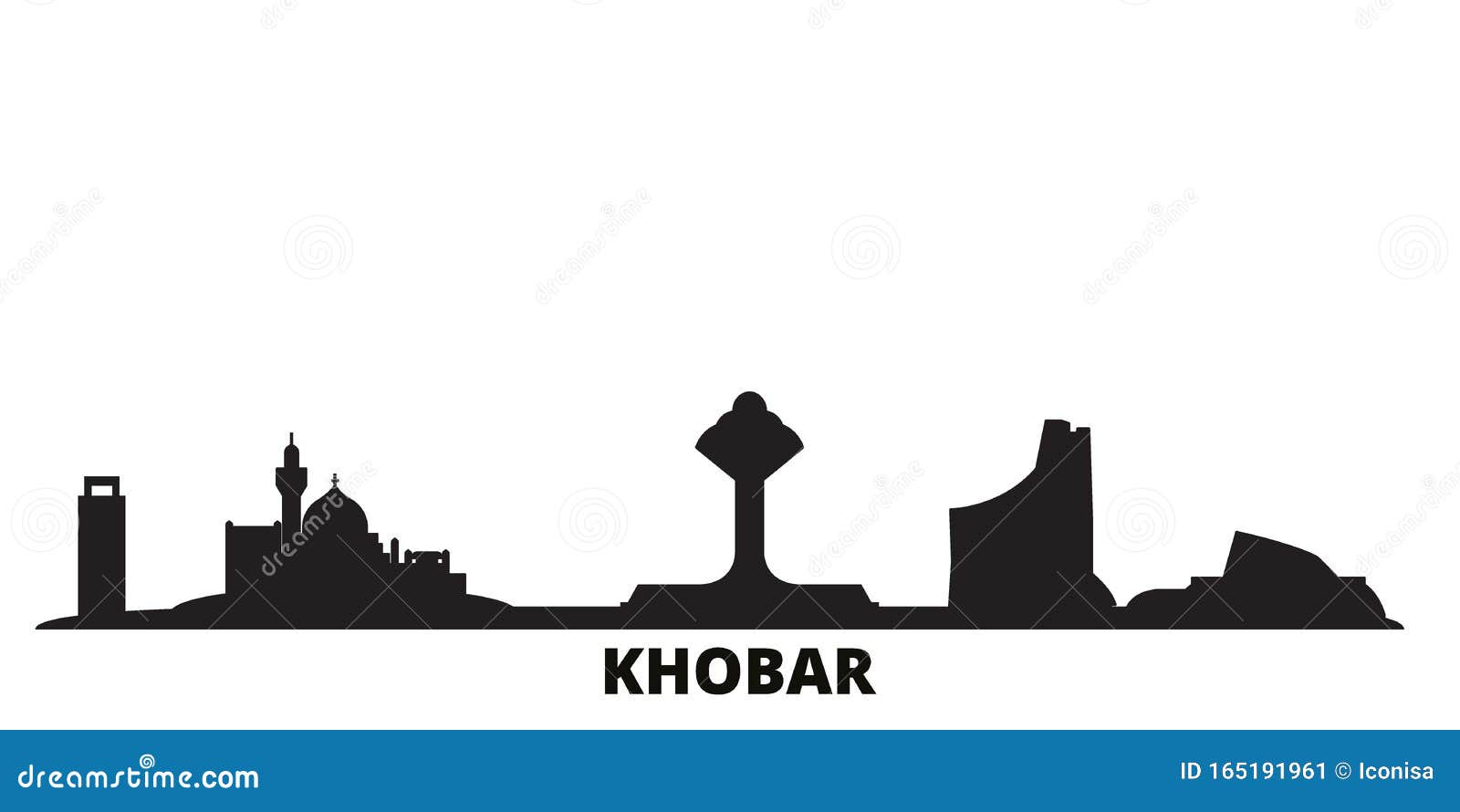 saudi arabia, khobar city skyline   . saudi arabia, khobar travel black cityscape
