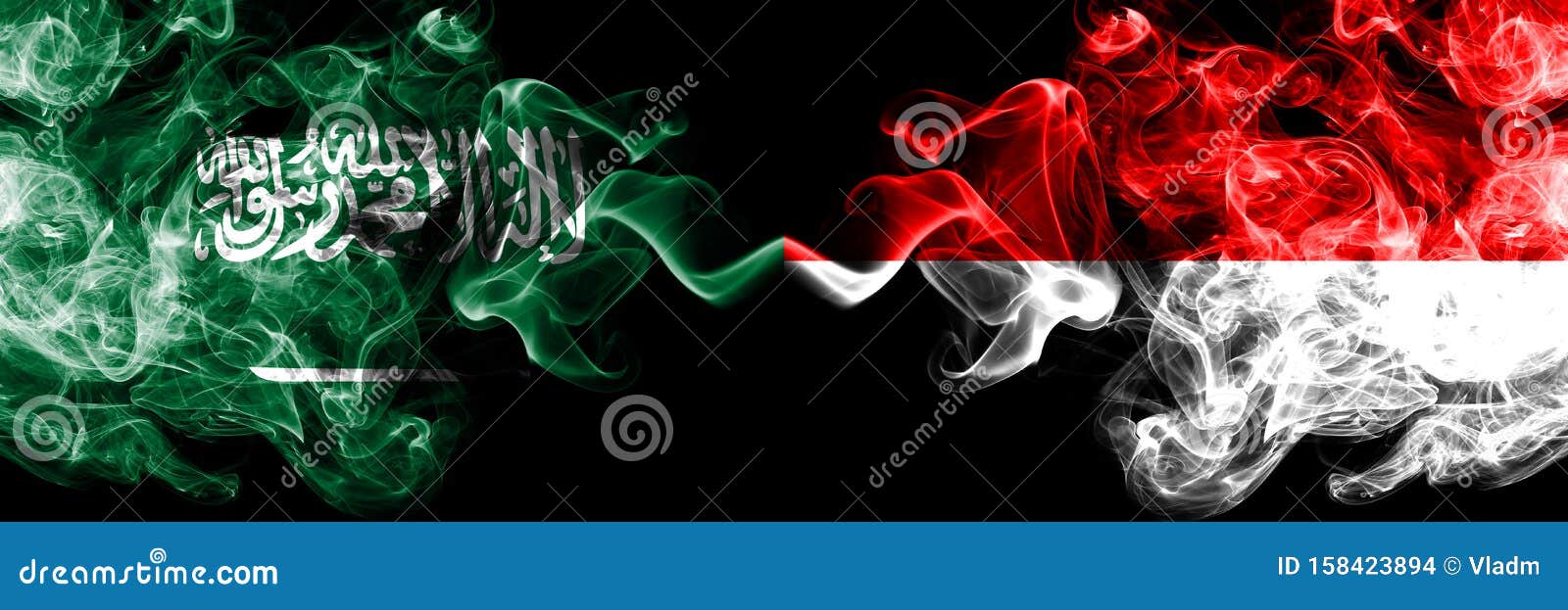 Saudi Arabia Kingdom Vs Indonesia Indonesian Smoky Mystic Flags Placed Side By Side Thick Colored Silky Smoke Flags Of Arabic Stock Illustration Illustration Of Flag Abstract
