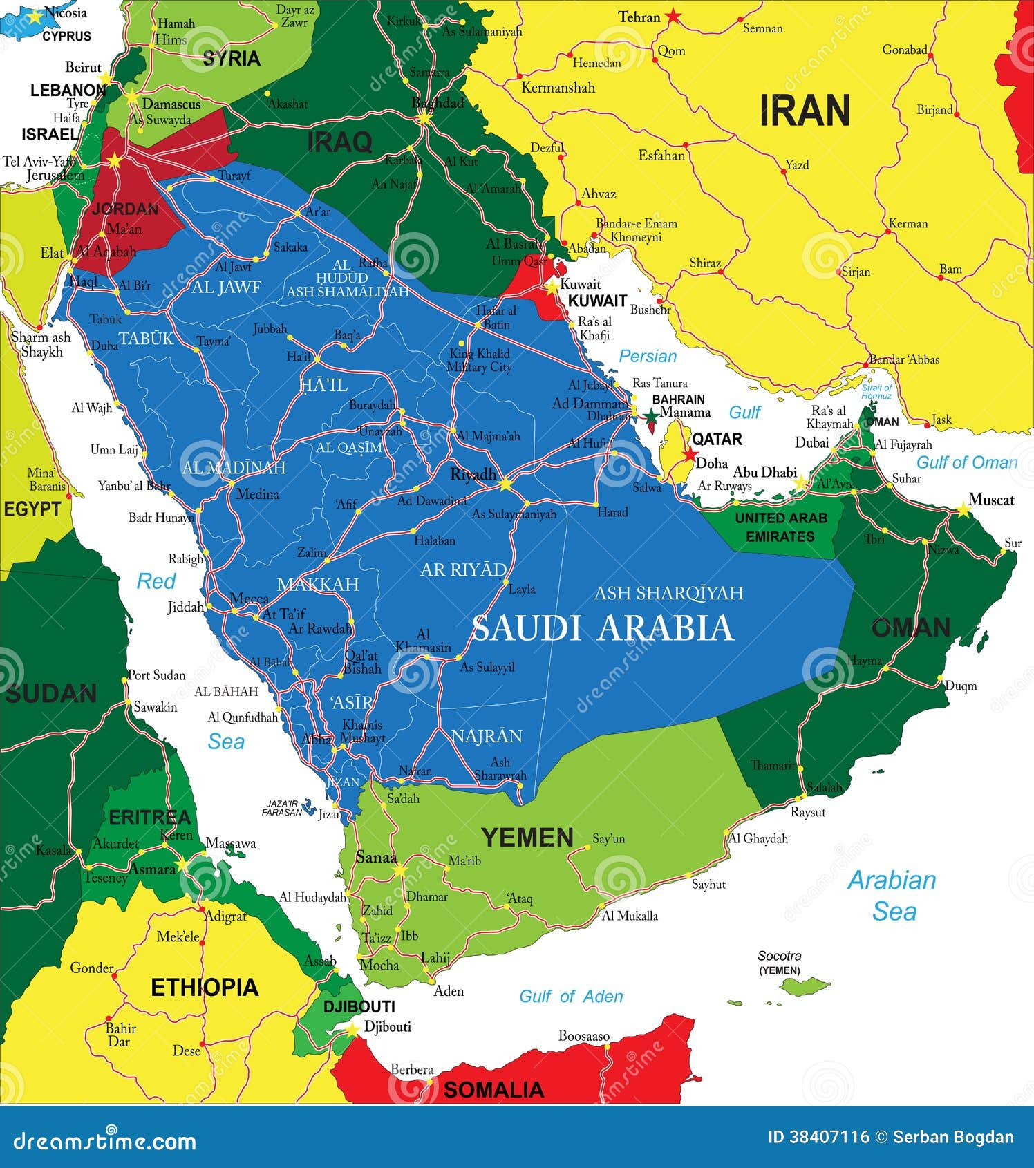 saudi arabia map