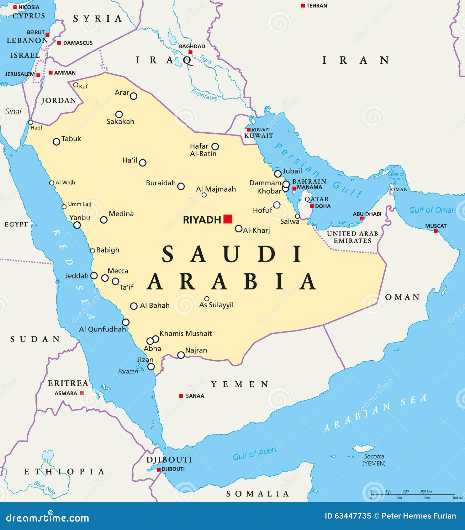 saudi arabia political map