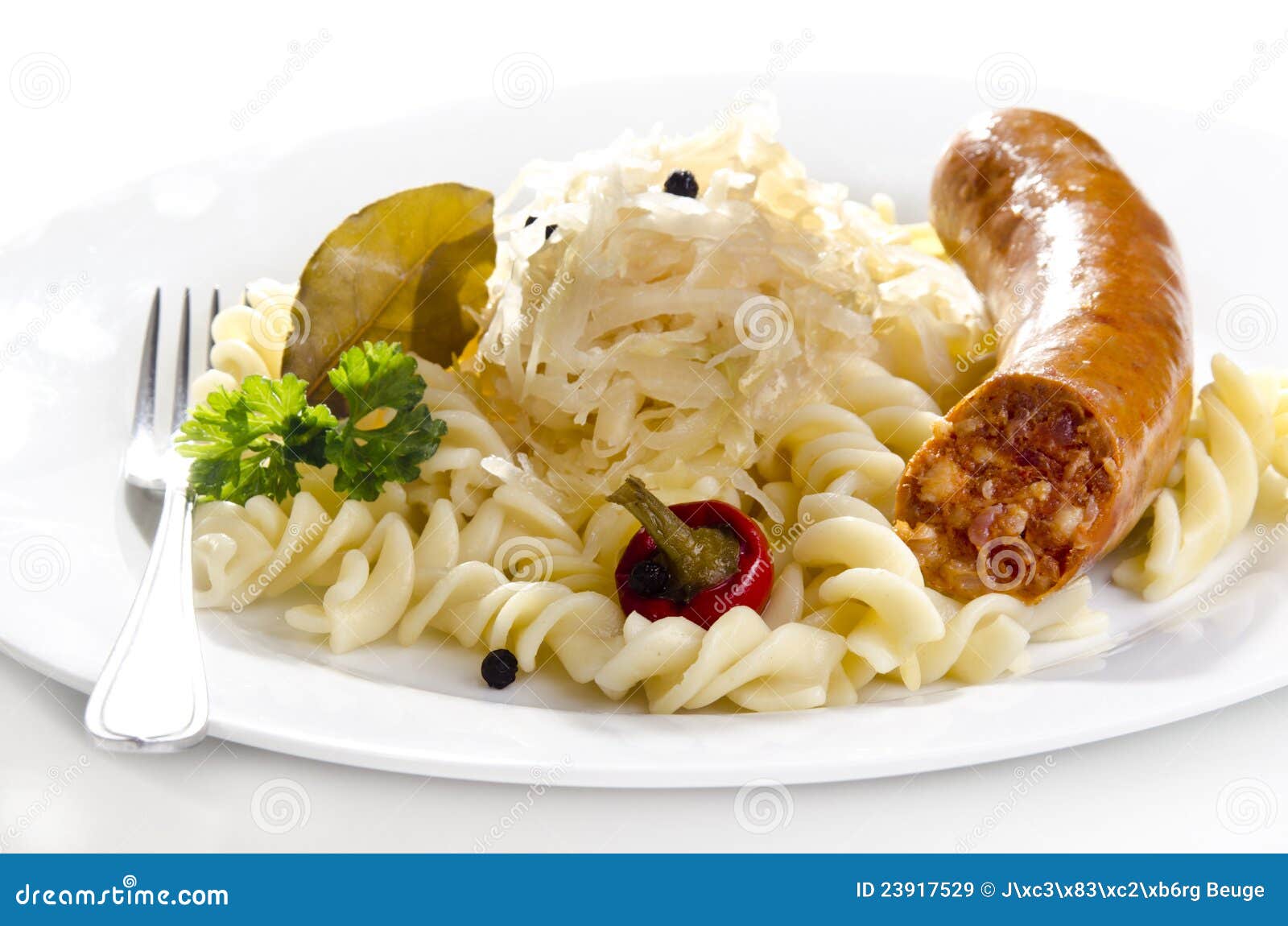 Sauerkraut with noodle stock image. Image of german, traditional 23917529