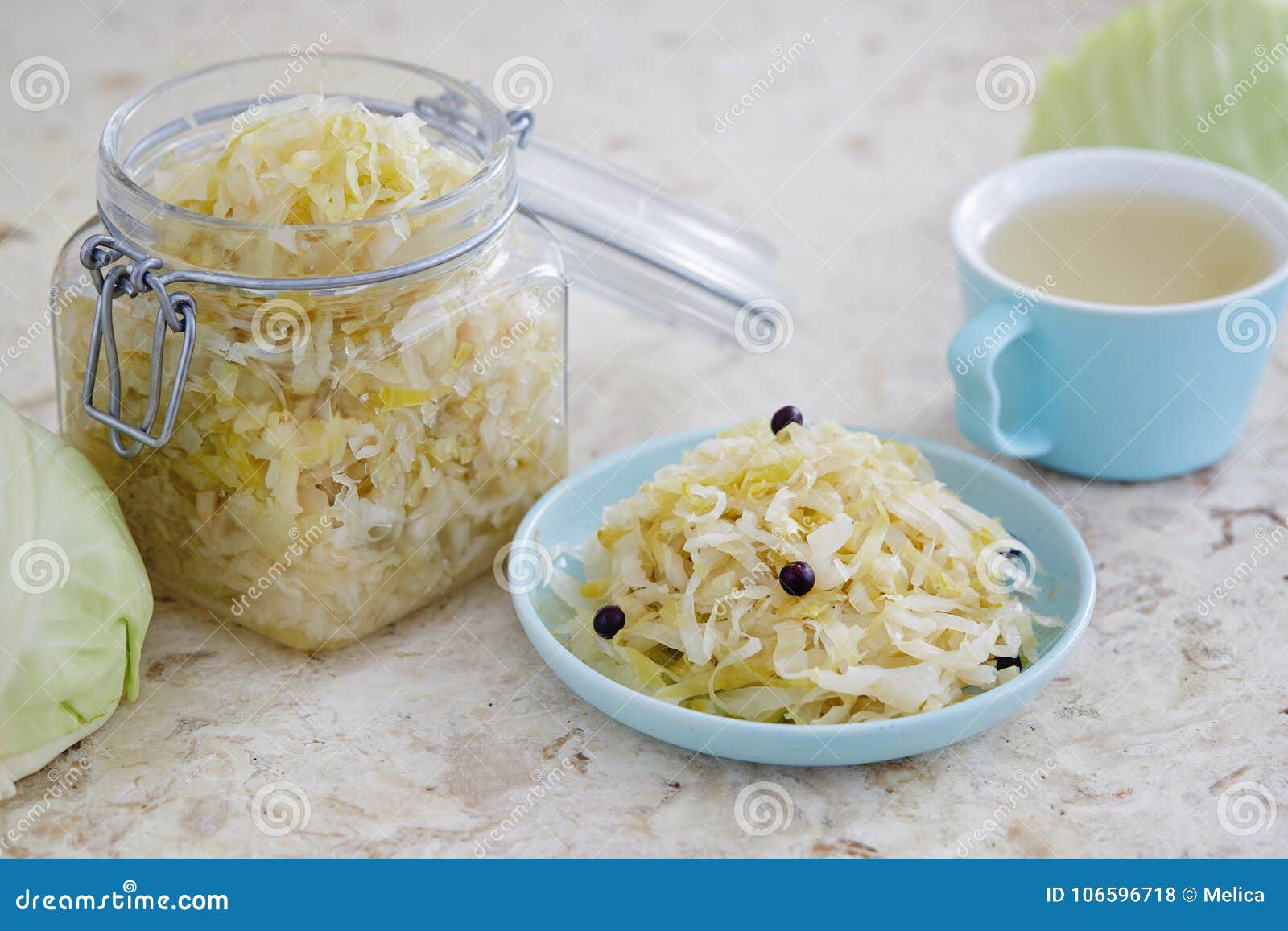 Sauerkraut in a small dish stock photo. Image of drinks 106596718