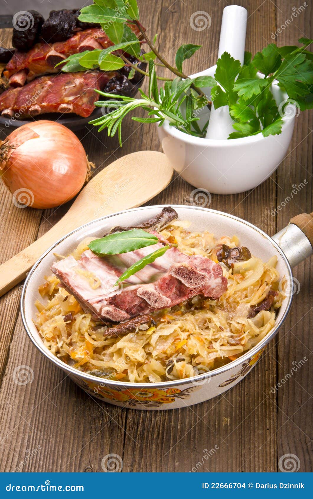Sauerkraut with Smoked Meat Stock Photo Image of dish, cuisine 22666704