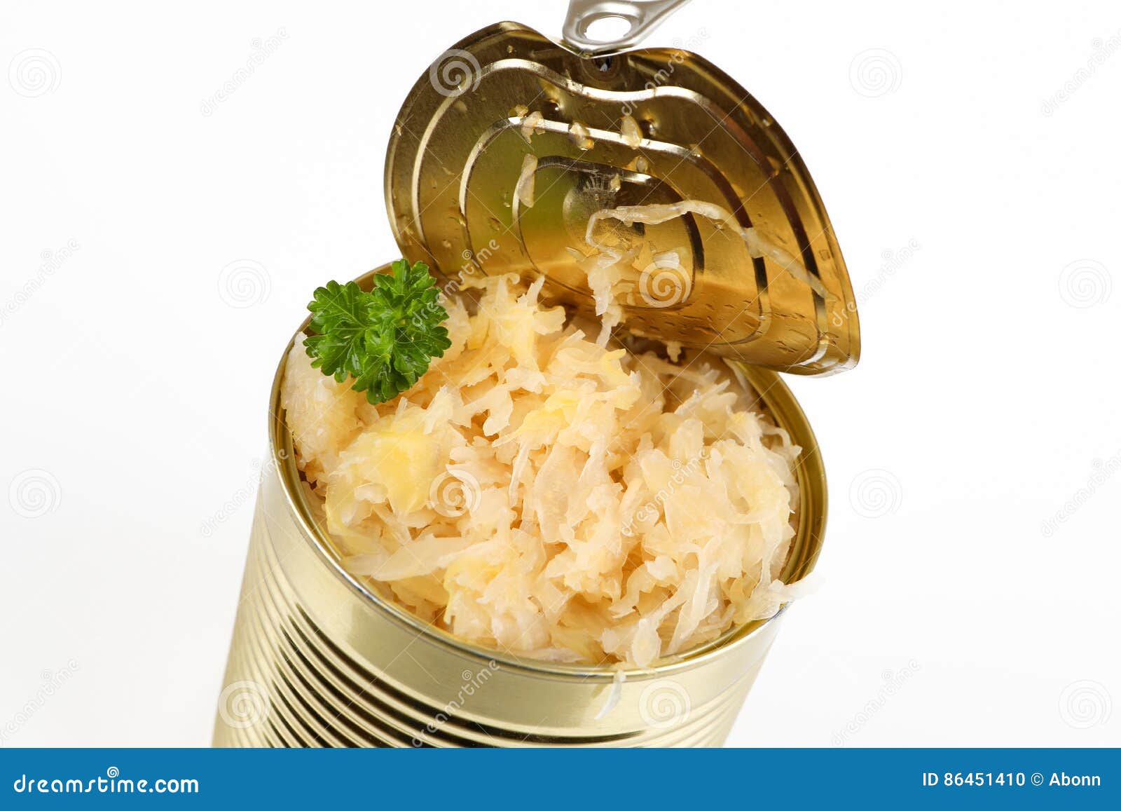 Sauerkraut in a tin can stock photo. Image of bavarian 86451410