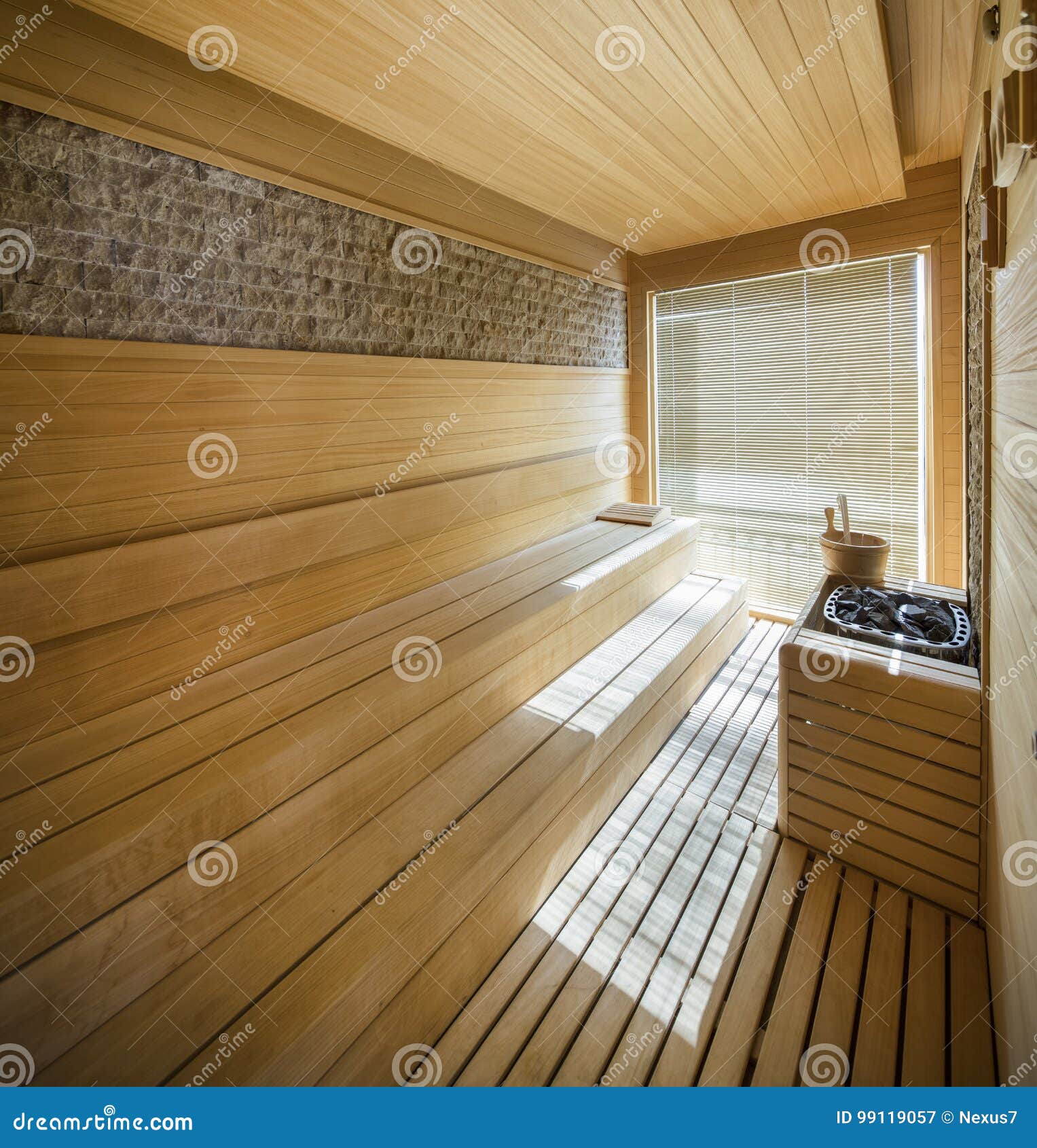 Sauna with window stock image. Image of cabin, clean 99119057