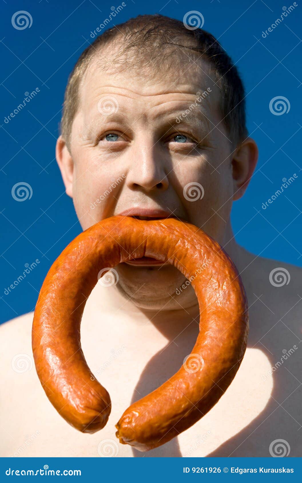 Sausage stock photo. Image of refreshment, eating, caucasian 9261926