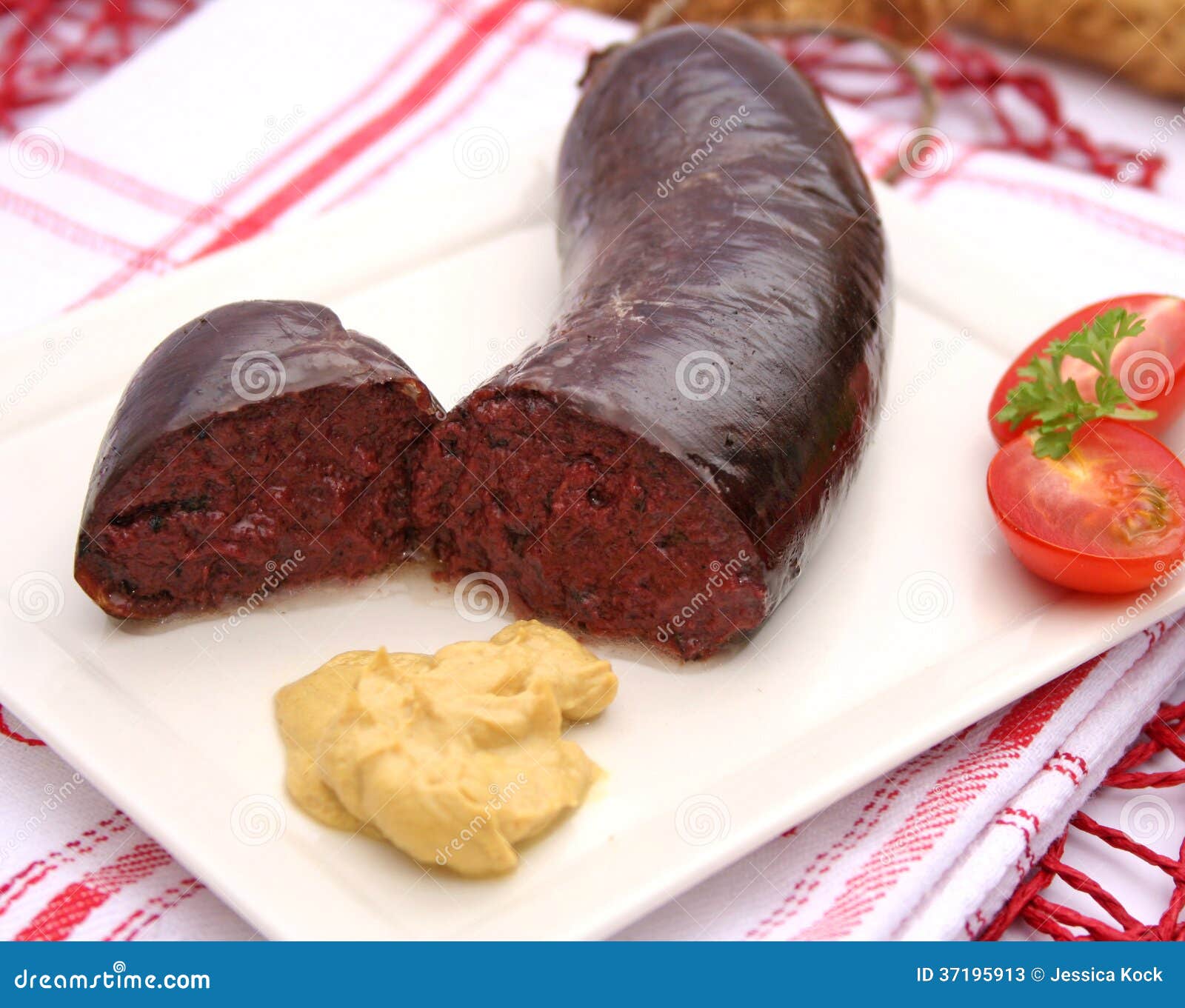 Sausage of blood stock image. Image of meal, freshness 37195913
