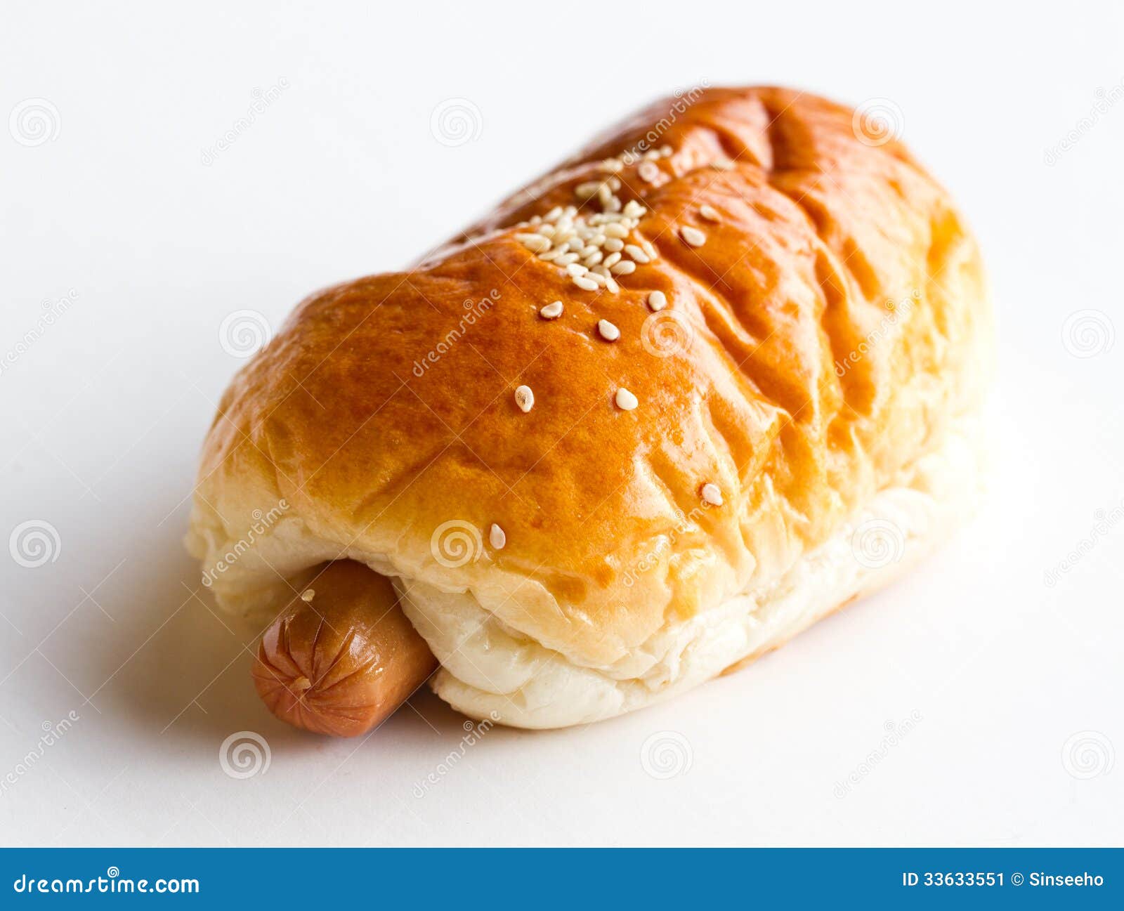 Sausage bun stock image. Image of fast, breakfast, sausage 33633551