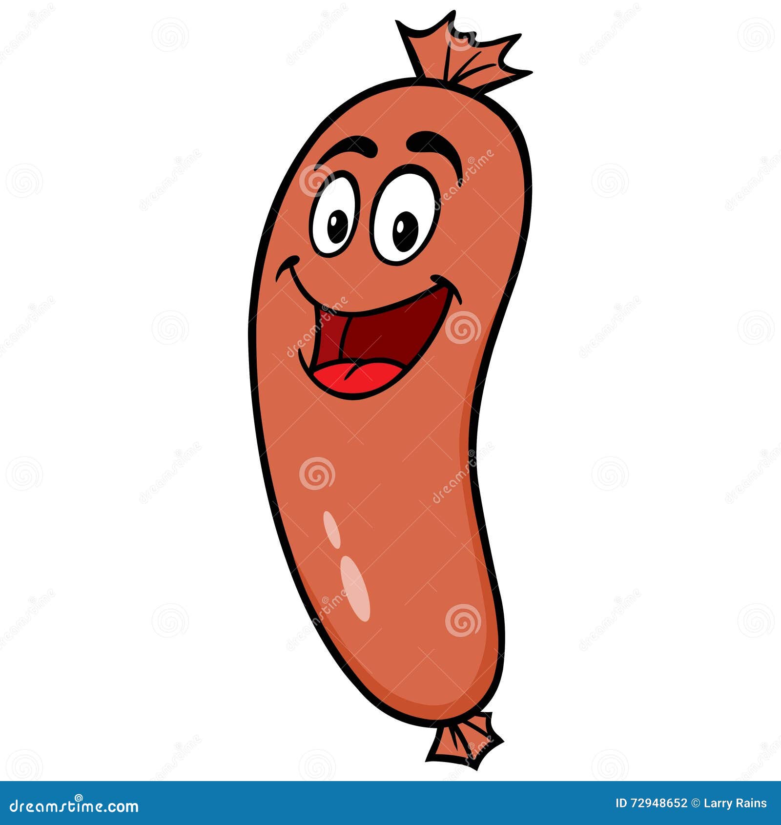 Sausage Cartoon stock vector. Illustration of vector 72948652