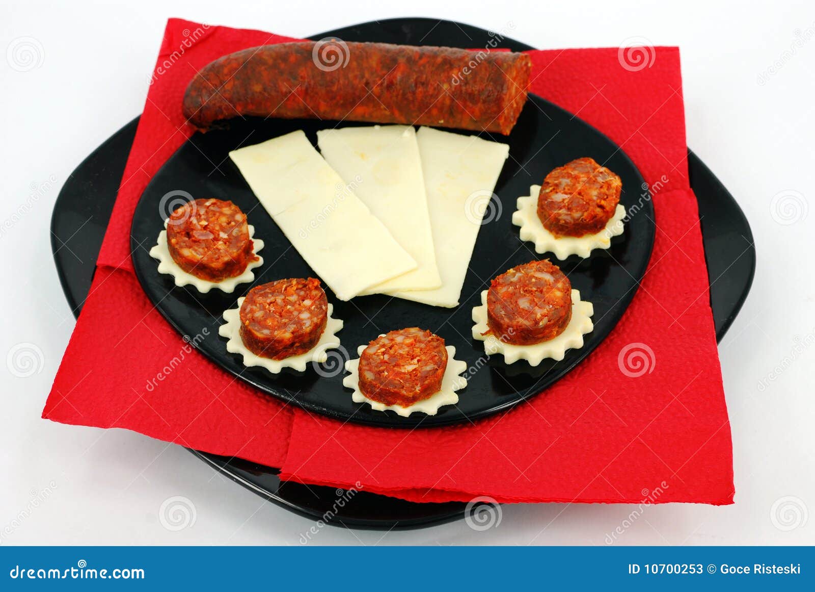 Sausage and cheese stock image. Image of decorative, gourmet 10700253