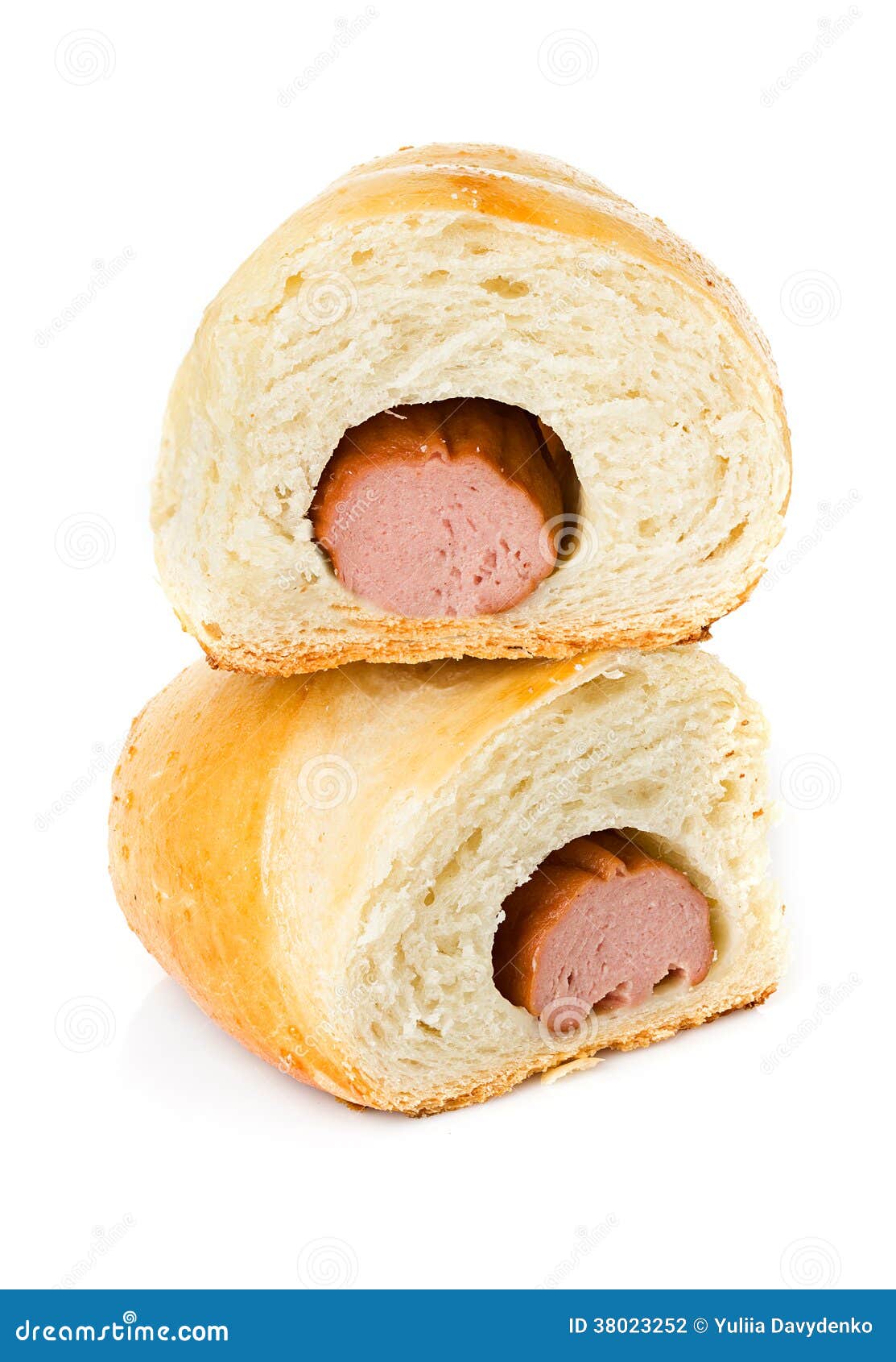 Sausage in the dough stock photo. Image of pastry, bread 38023252
