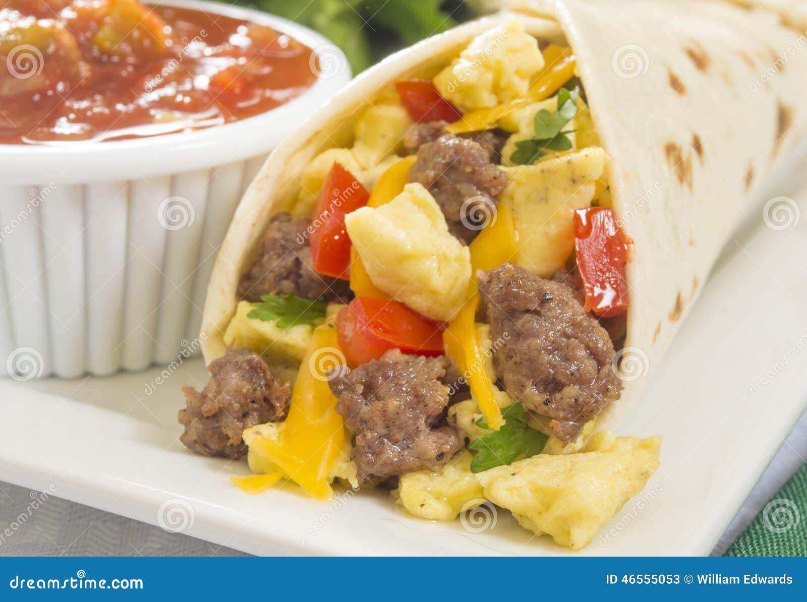Sausage And Egg Breakfast Burrito Royalty-Free Stock Photo