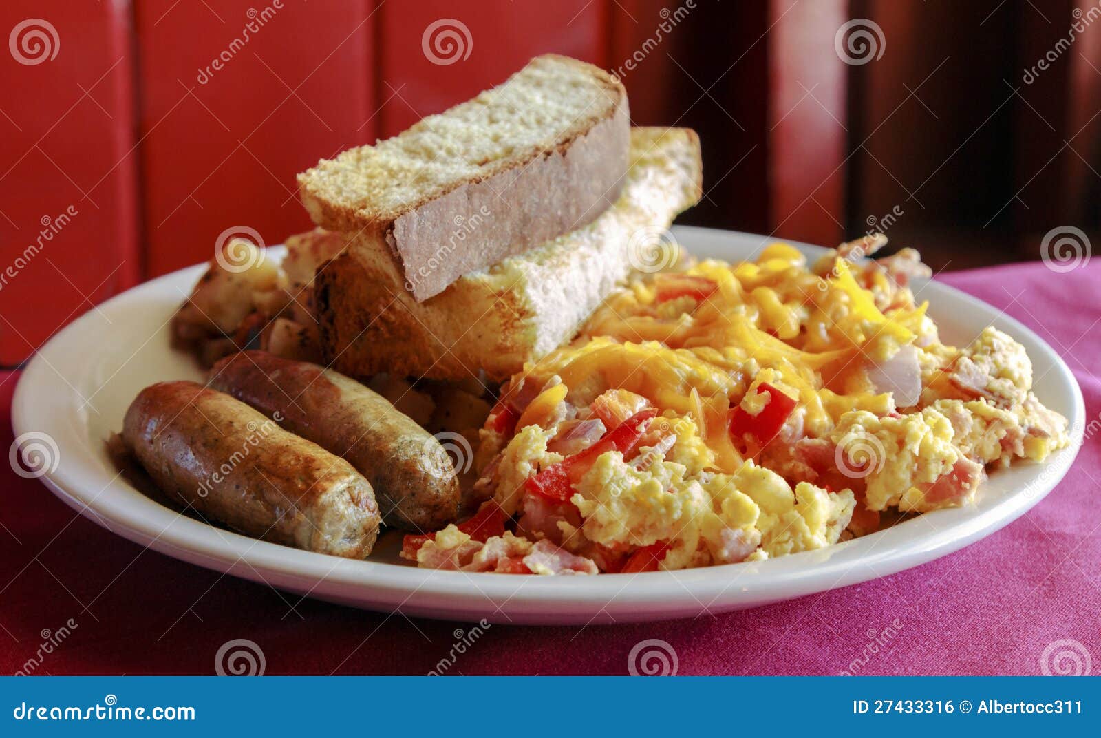 Sausage and eggs stock photo. Image of delicious, cholesterol 27433316