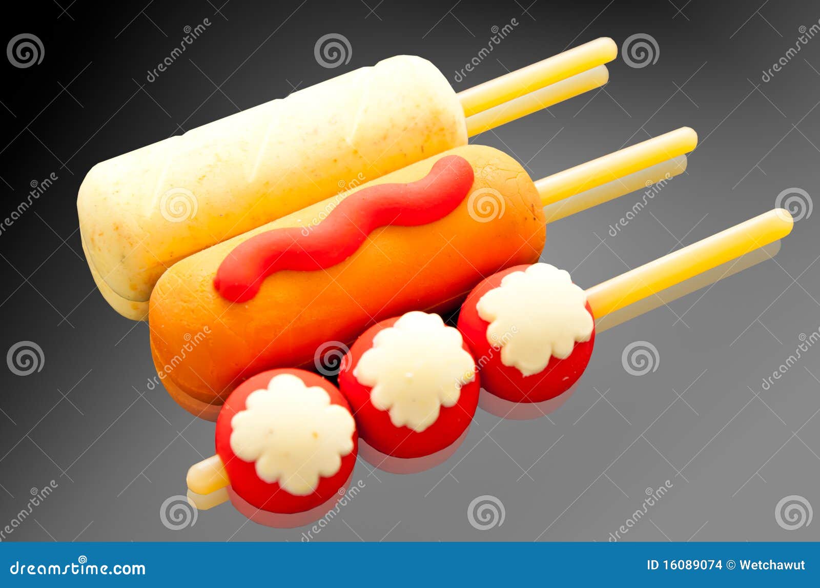 Sausage and fish ball stock photo. Image of food, playing 16089074
