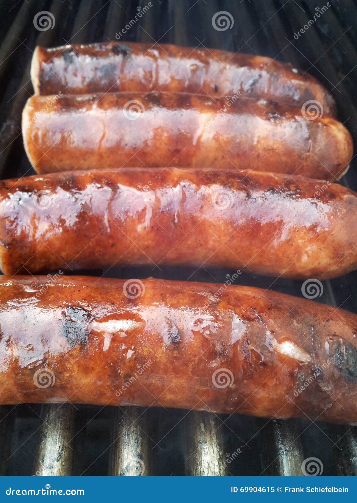 Sausage on the grill stock image. Image of closeup, cooking 69904615