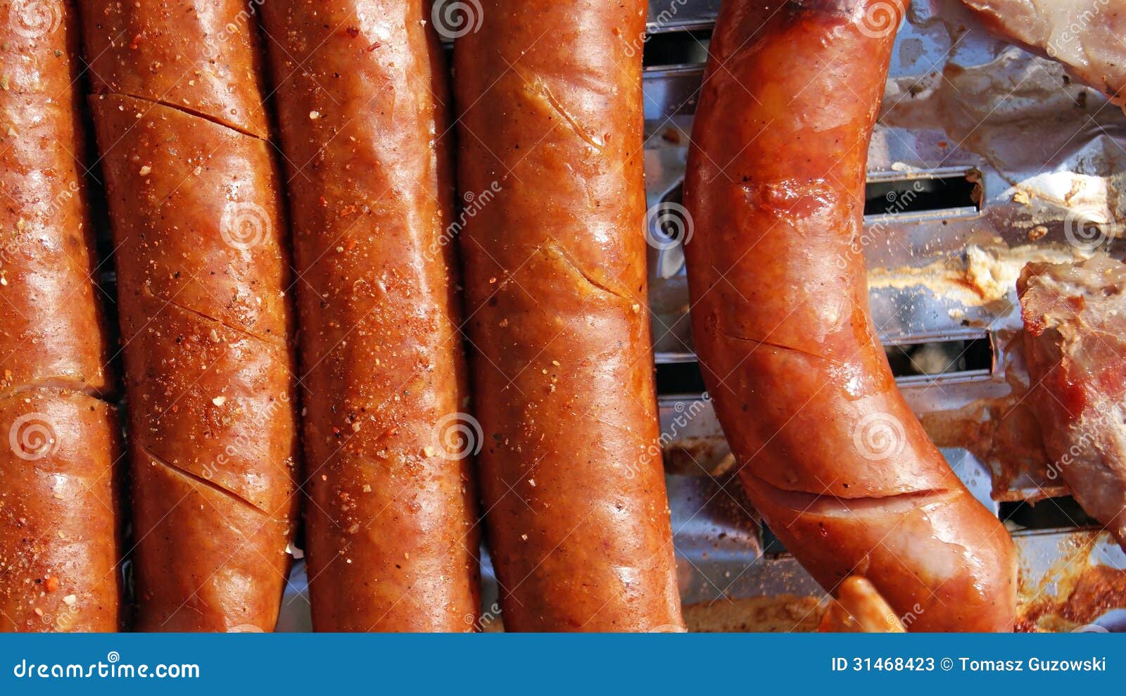 Sausage on the Grill stock image. Image of appetizing 31468423