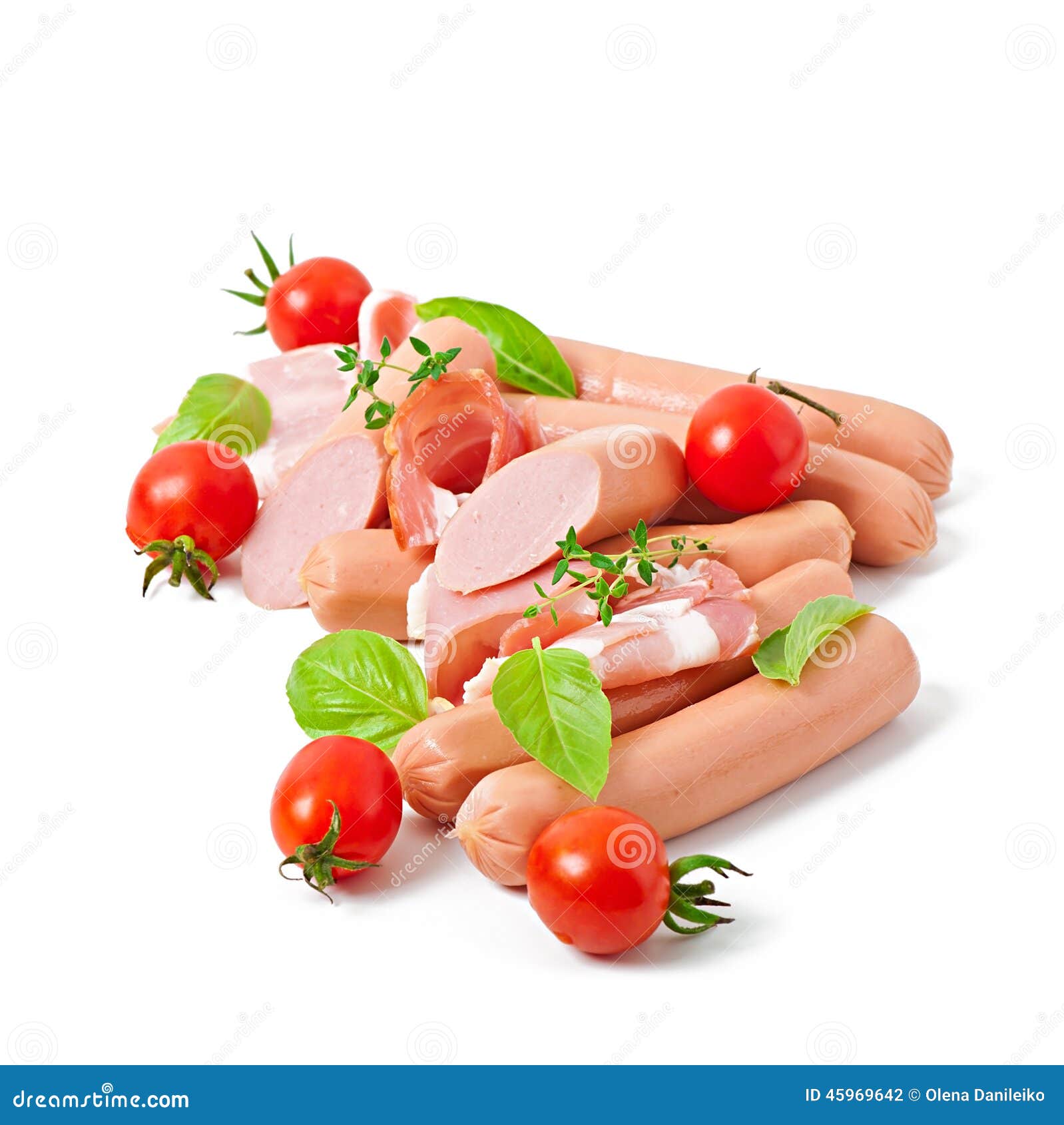 Sausage and ham stock photo. Image of cuisine, cooking 45969642