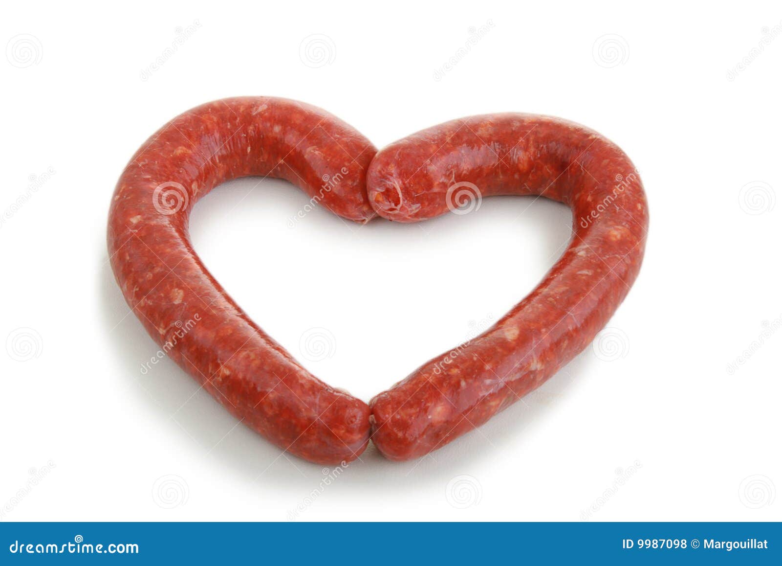 Sausage, heart stock photo. Image of american, merguez 9987098