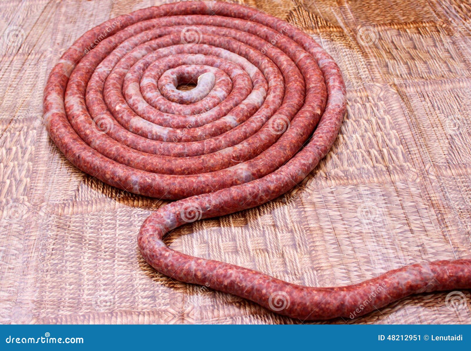 Sausage Onepiece Wrapped in a Circle Stock Image Image of ingredient