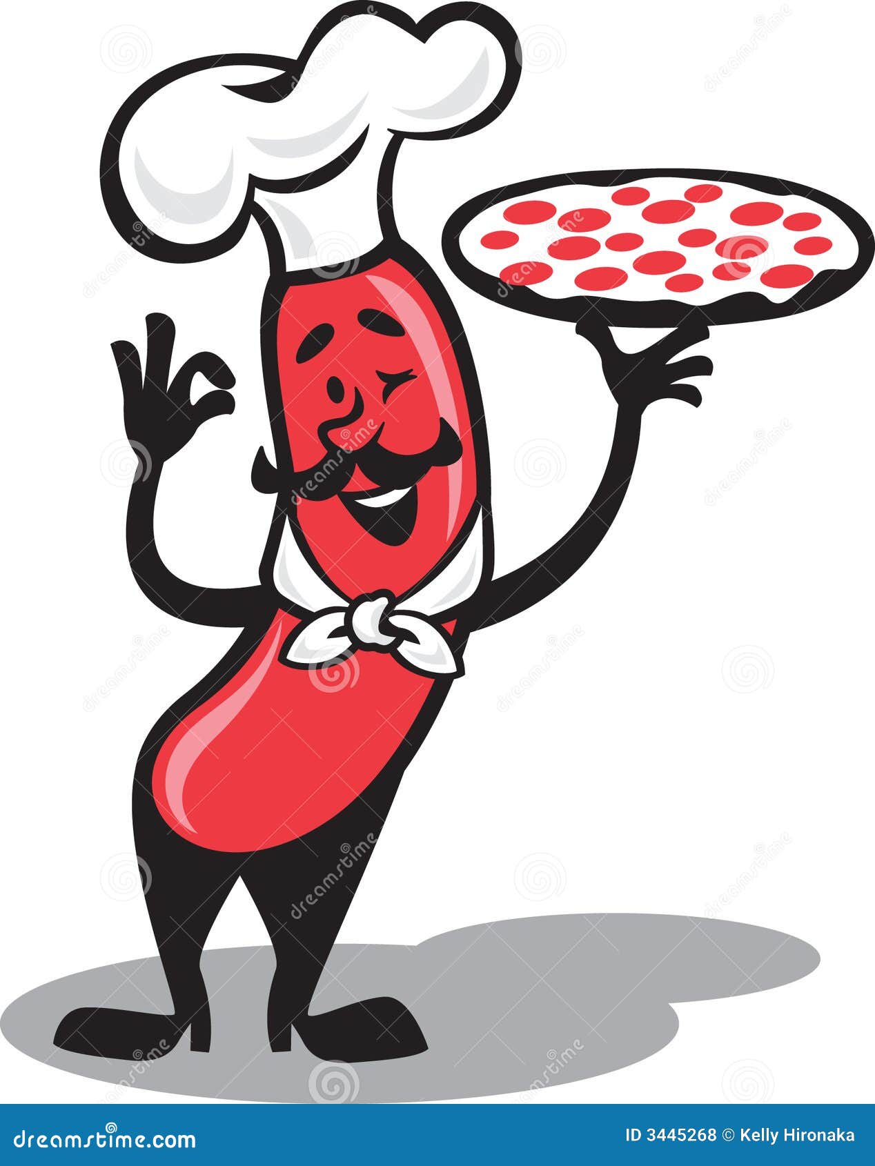 Sausage Pizza stock illustration. Illustration of cheese 3445268