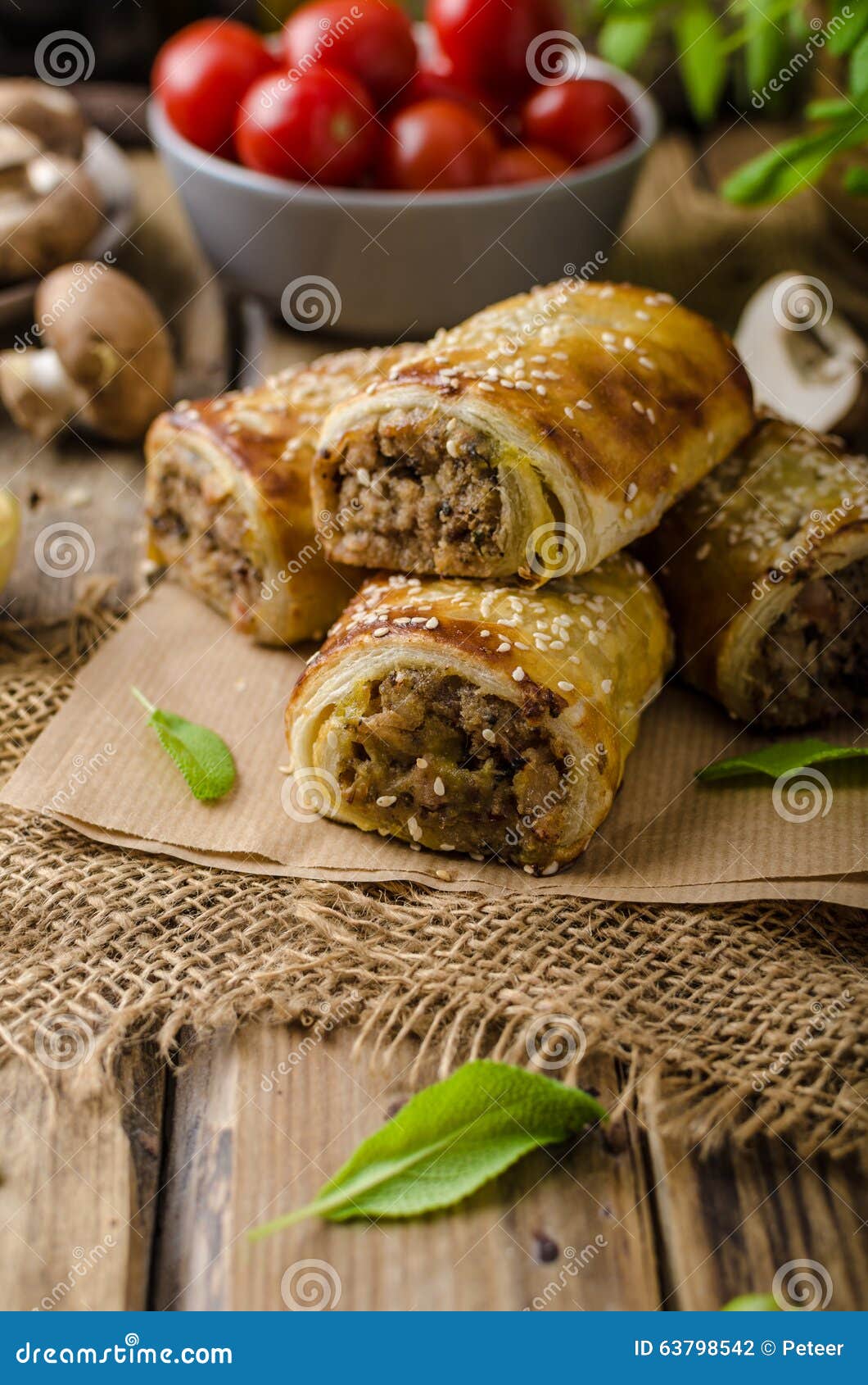 Sausage Roll Delicious Recepy Stock Ph