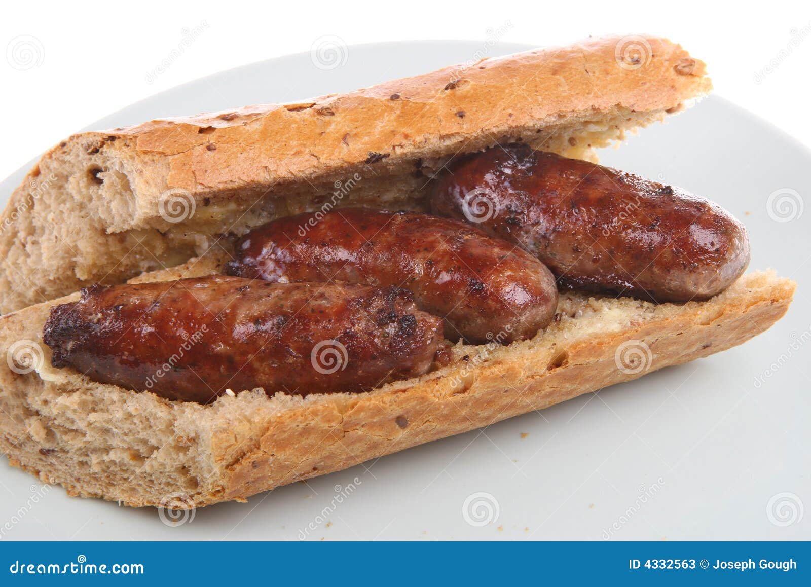 Sausage Sandwich stock image. Image of meal, food, roll 4332563