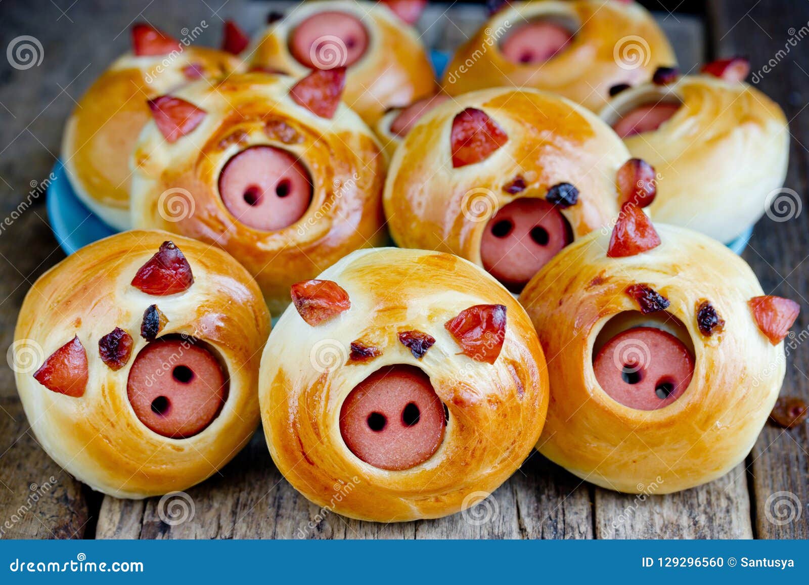 Sausage Stuffed Piglet Buns Creative Idea Homemade Baking Sausage Stuffed Piglet Buns Creative Idea Homemade Baking