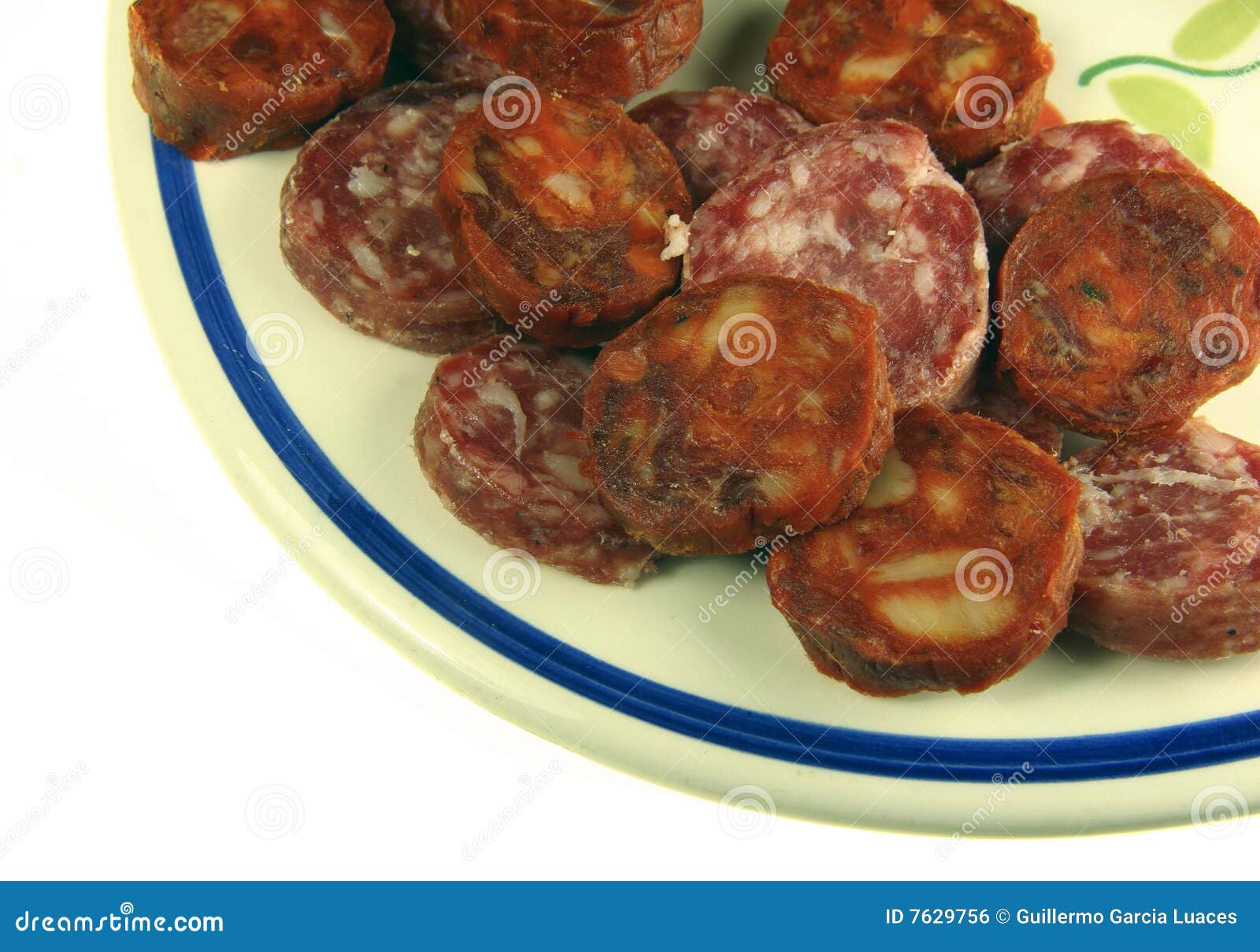 Sausage typical of Spain stock photo. Image of meat, salami 7629756