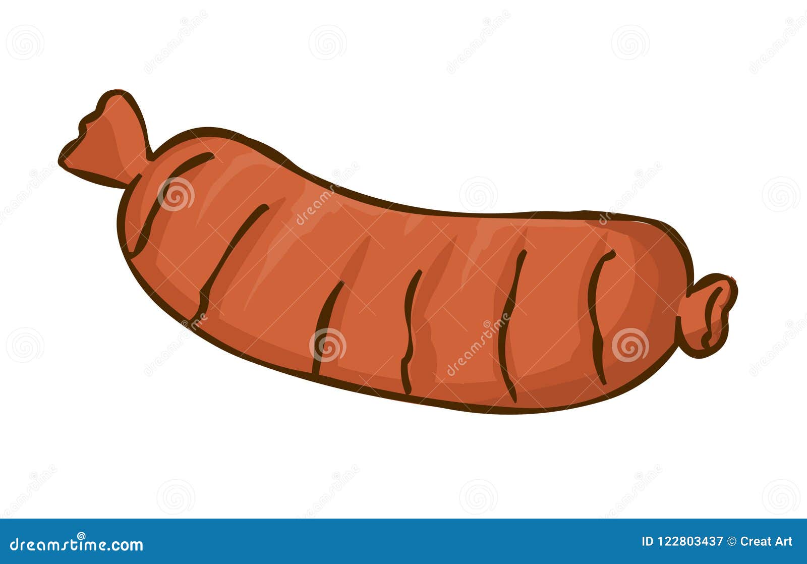 Sausage. Vector Drawing 152473020