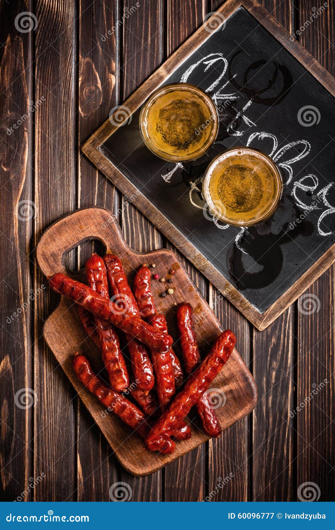 Sausages with beer stock image. Image of kitchen, fatty 60096777