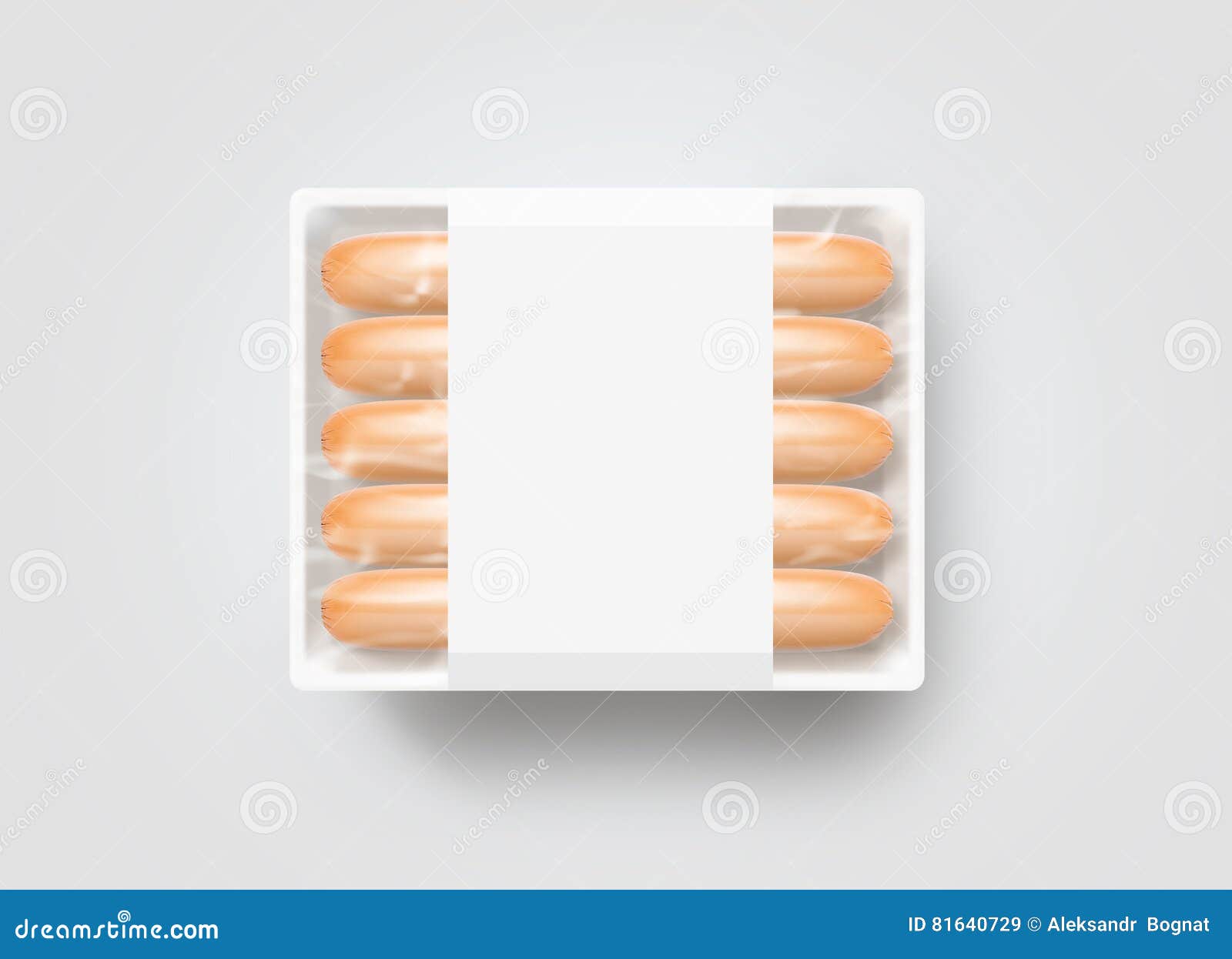 Download Sausages In Blank White Plastic Disposable Box Mockup ...