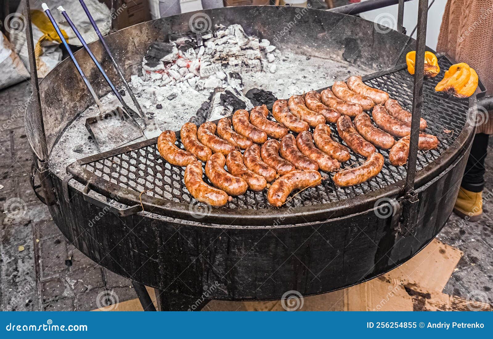 sausages on the grill, traditional argentinean food