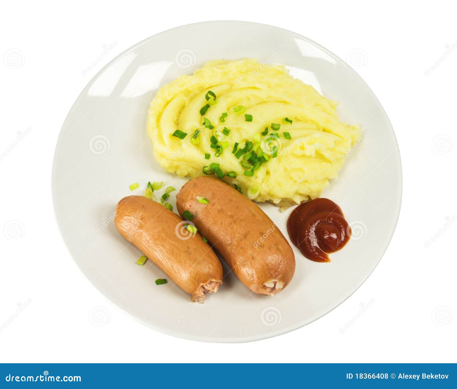 Sausages with Mashed Potatoes Stock Photo - Image of sausage ...