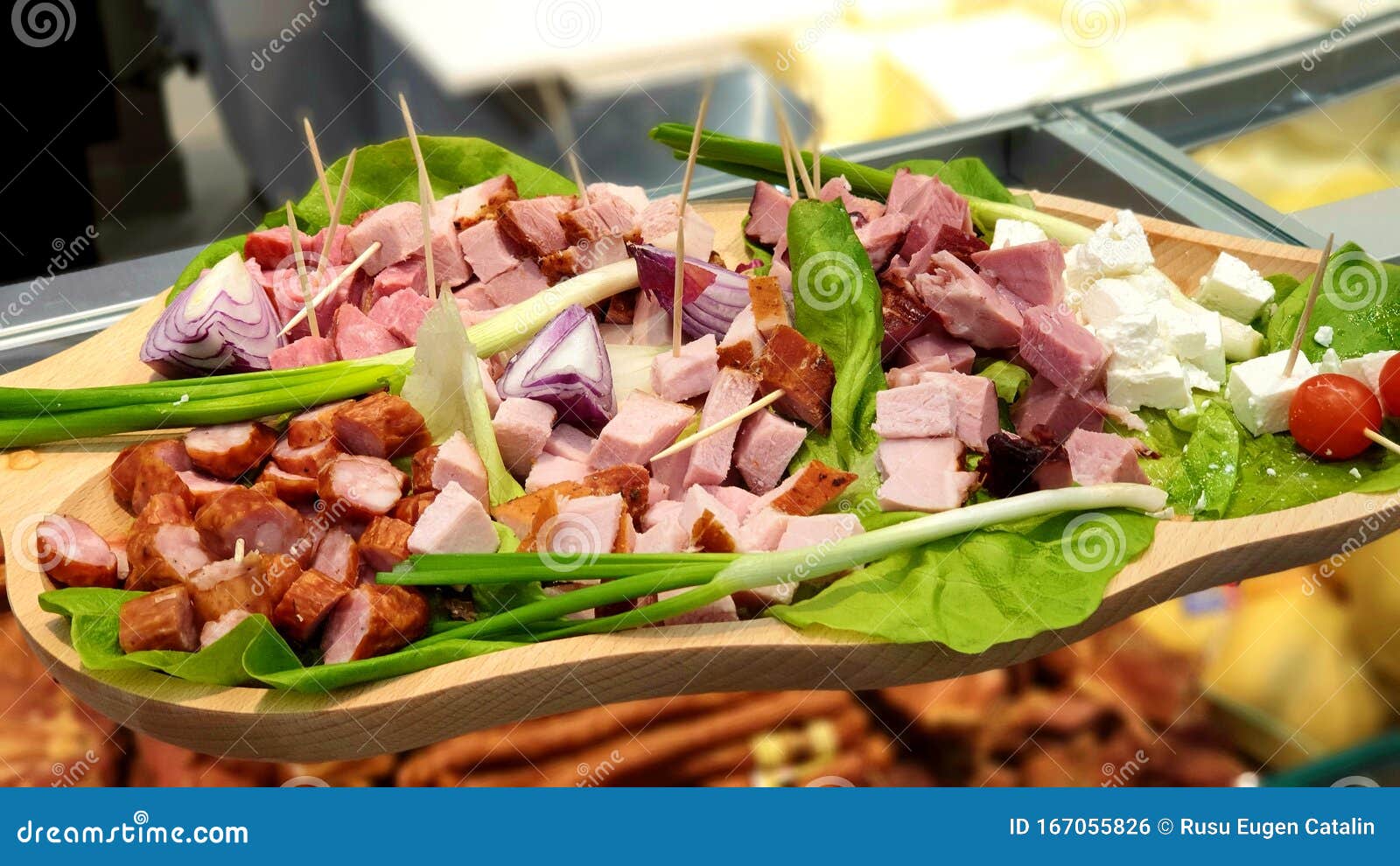 Sausages Mixer Plate Sampling Stock Photo Image of mixer, onion