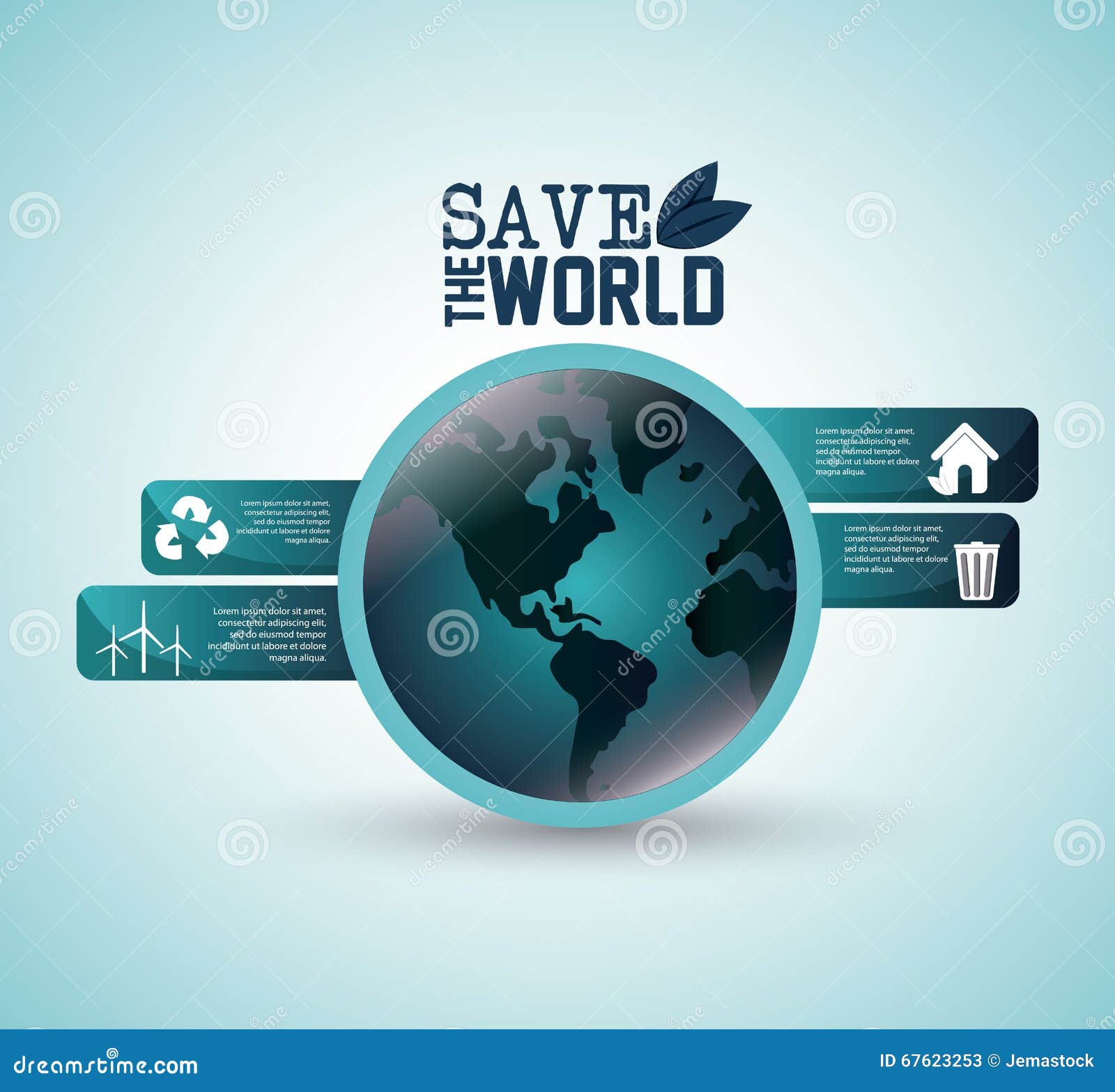 Sauvez La Conception Du Monde Illustration de Vecteur Illustration du