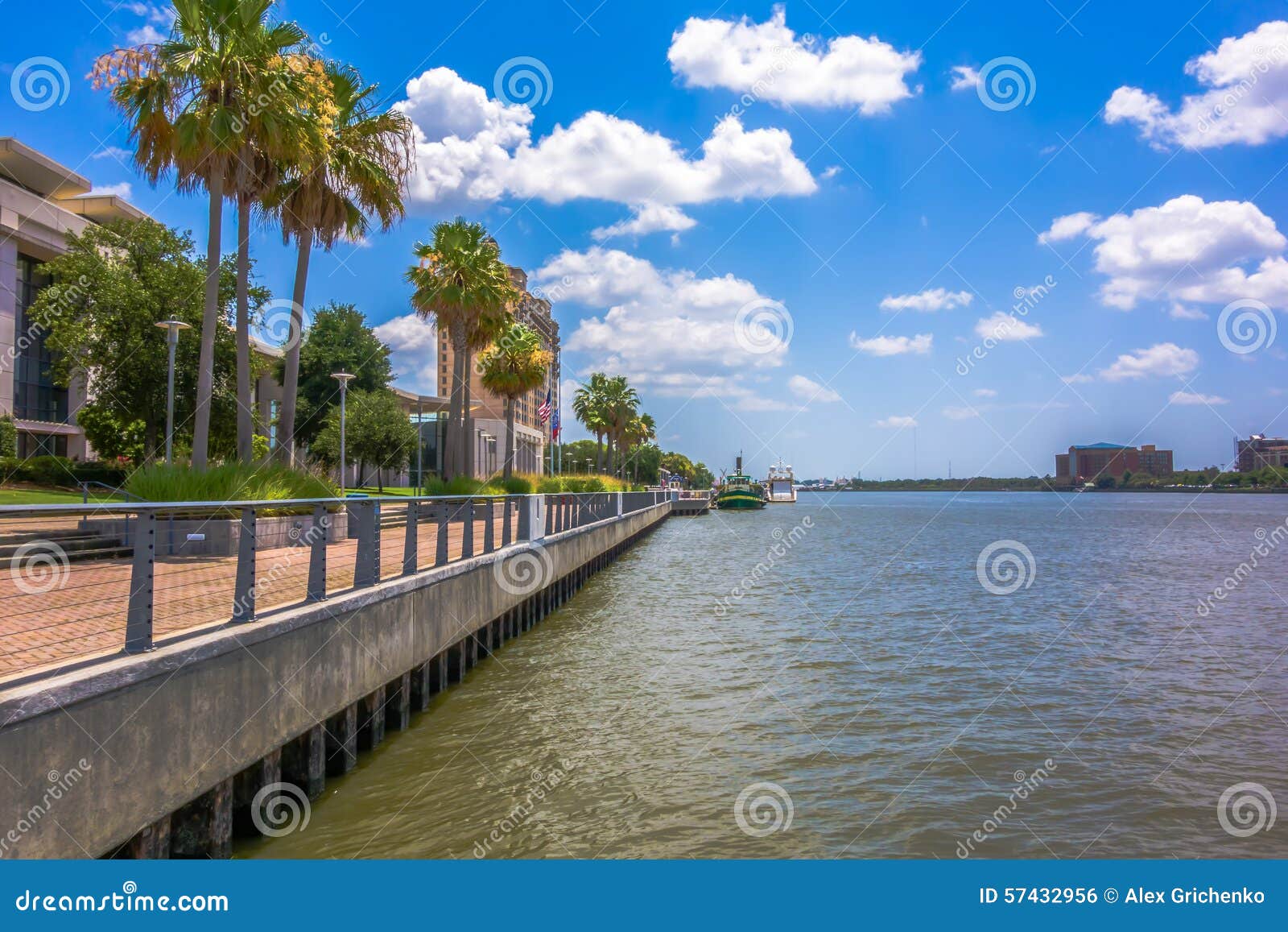 Savannah Waterfront Scenes Stock Photo Image of spot, water