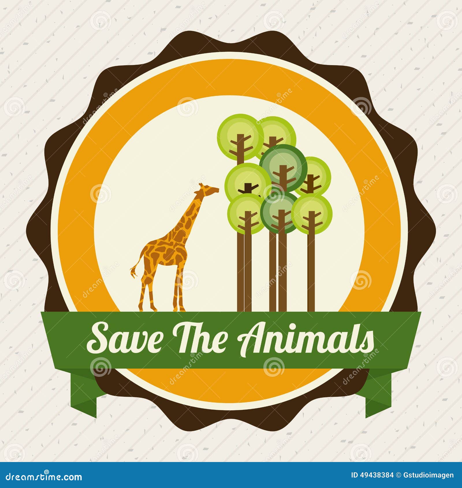 Save the animals design stock illustration. Illustration of mind 49438384