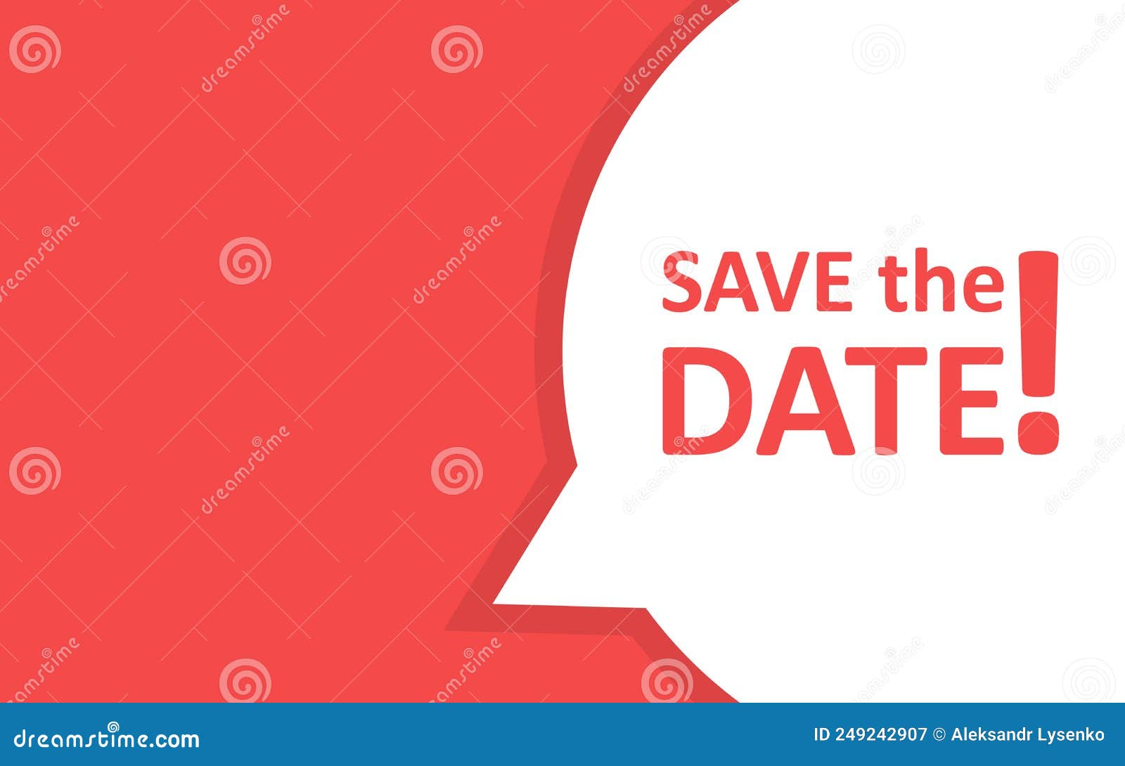 save the date banner icon in flat style. compliance message   on  background. privacy sign business